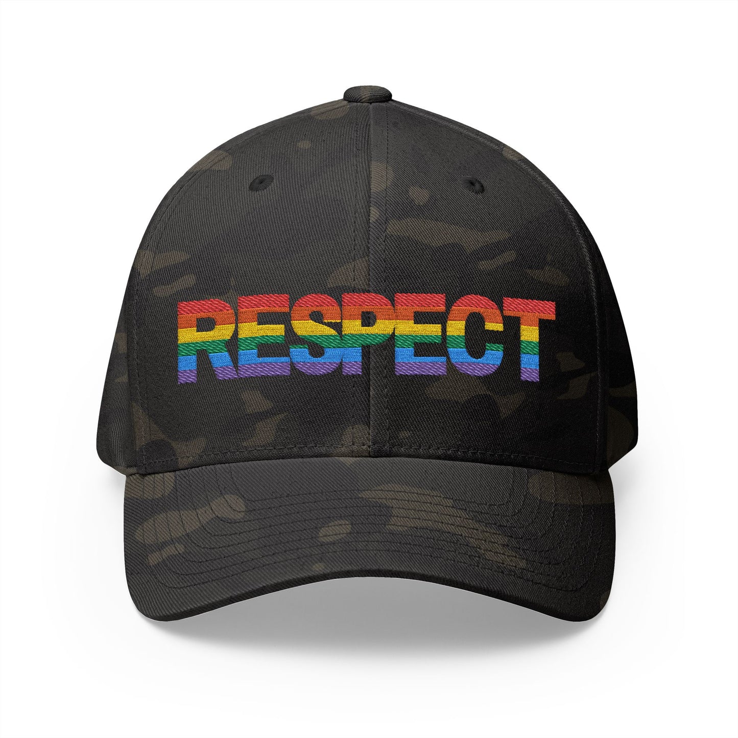 Pride Embroidered Cap - Respect LGBT Hat