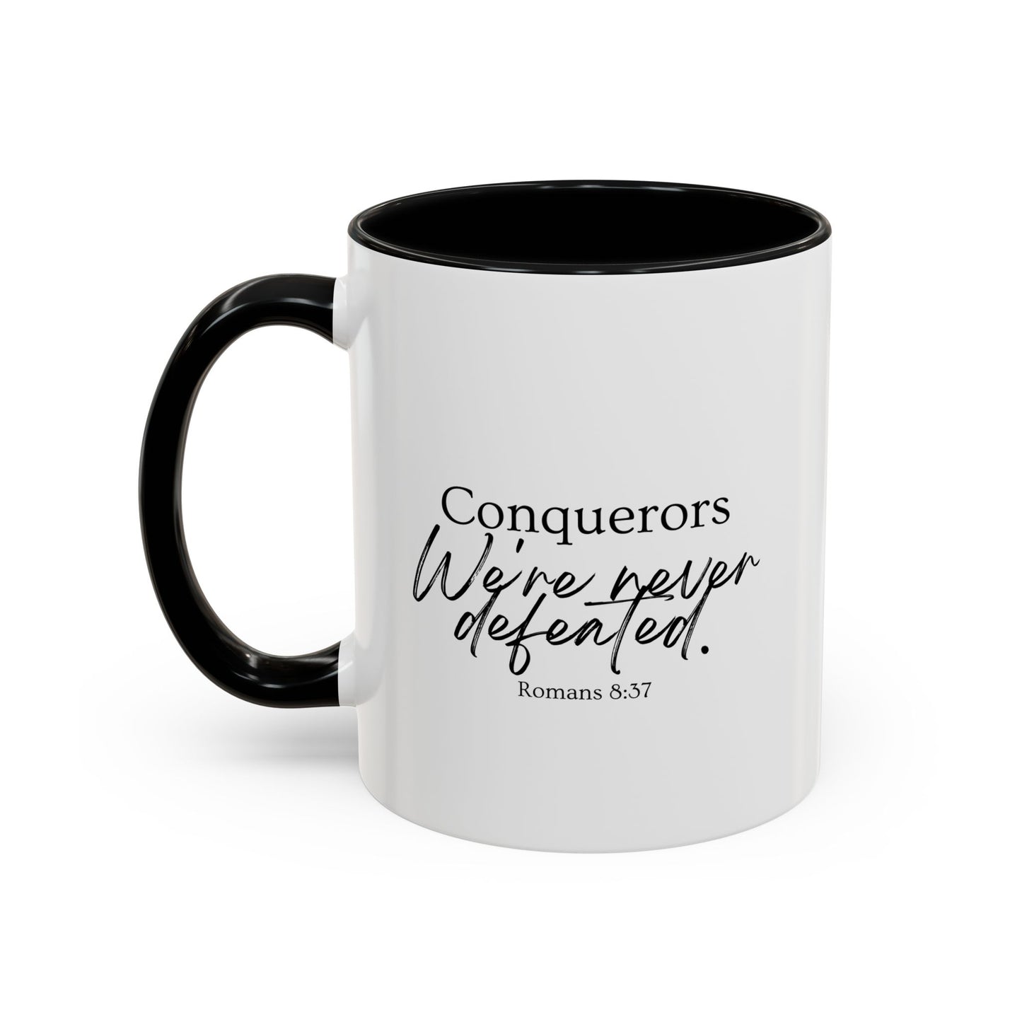 Conquerors Black Accent Coffee Mug, 11oz
