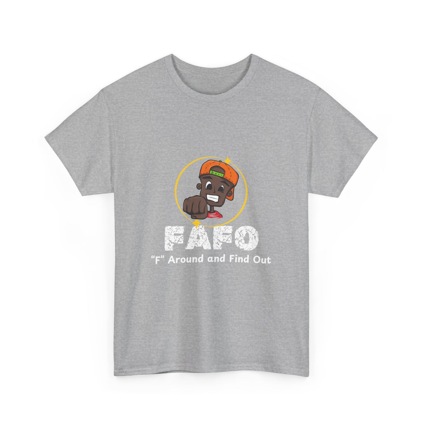 Unisex Heavy Cotton Tee - 'F' Around and Find Out Graphic Tee