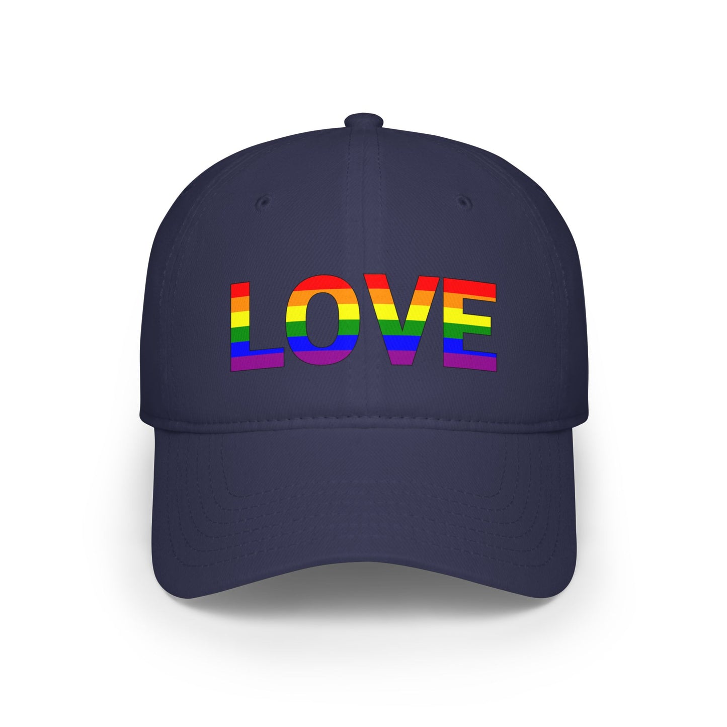Love Rainbow Low Profile Baseball Cap - Pride Accessories for Inclusivity