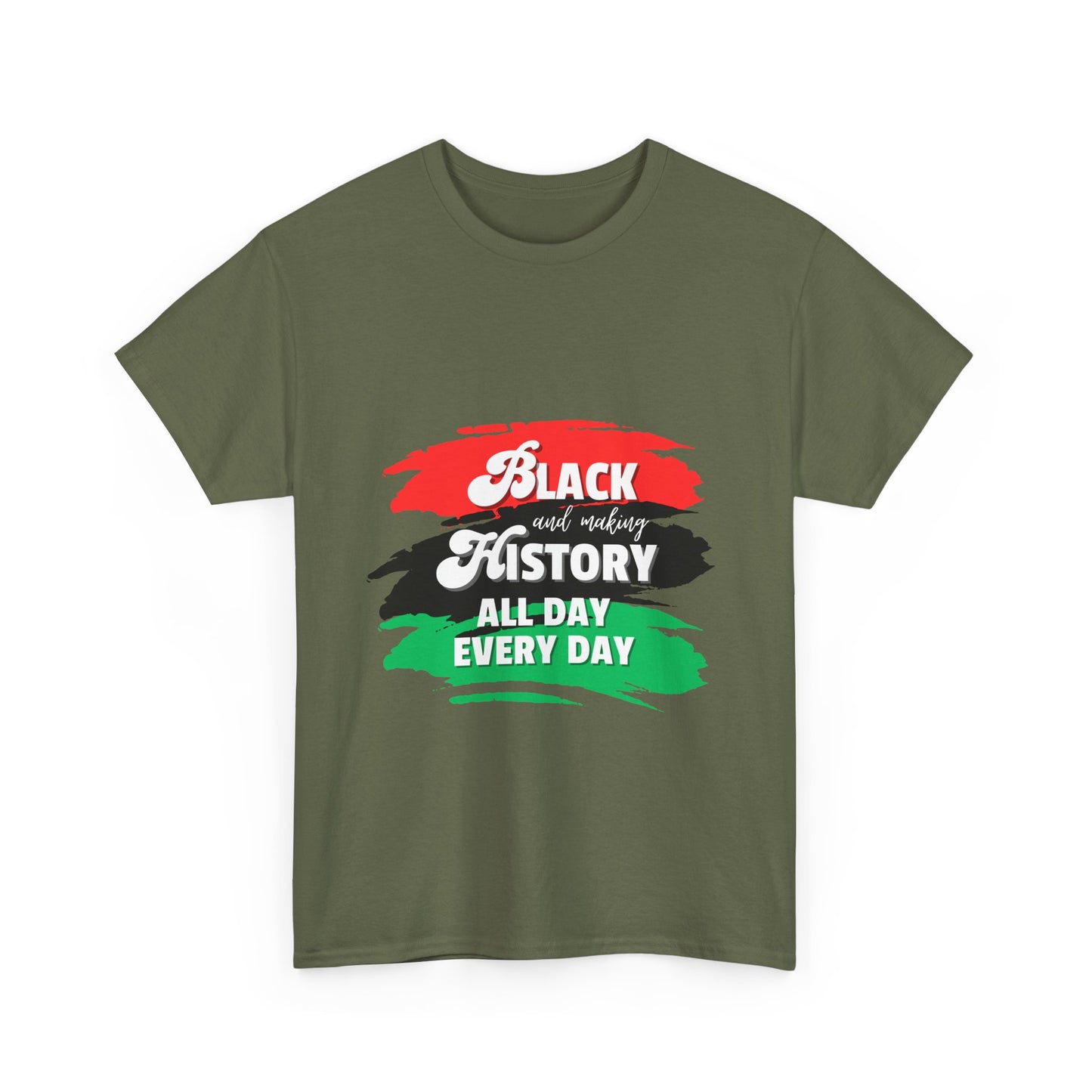 Black History Celebration Unisex Heavy Cotton Tee - All Day Every Day
