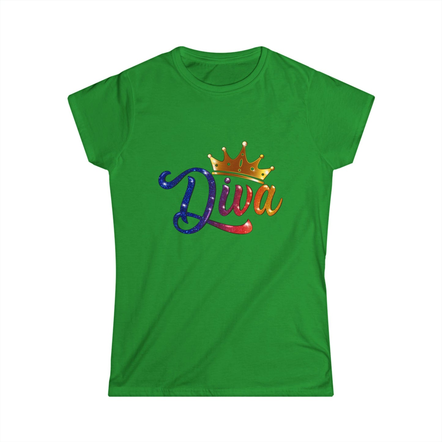 Diva Crown Women's Softstyle Tee - Stylish and Comfy Shirt for Confident Women