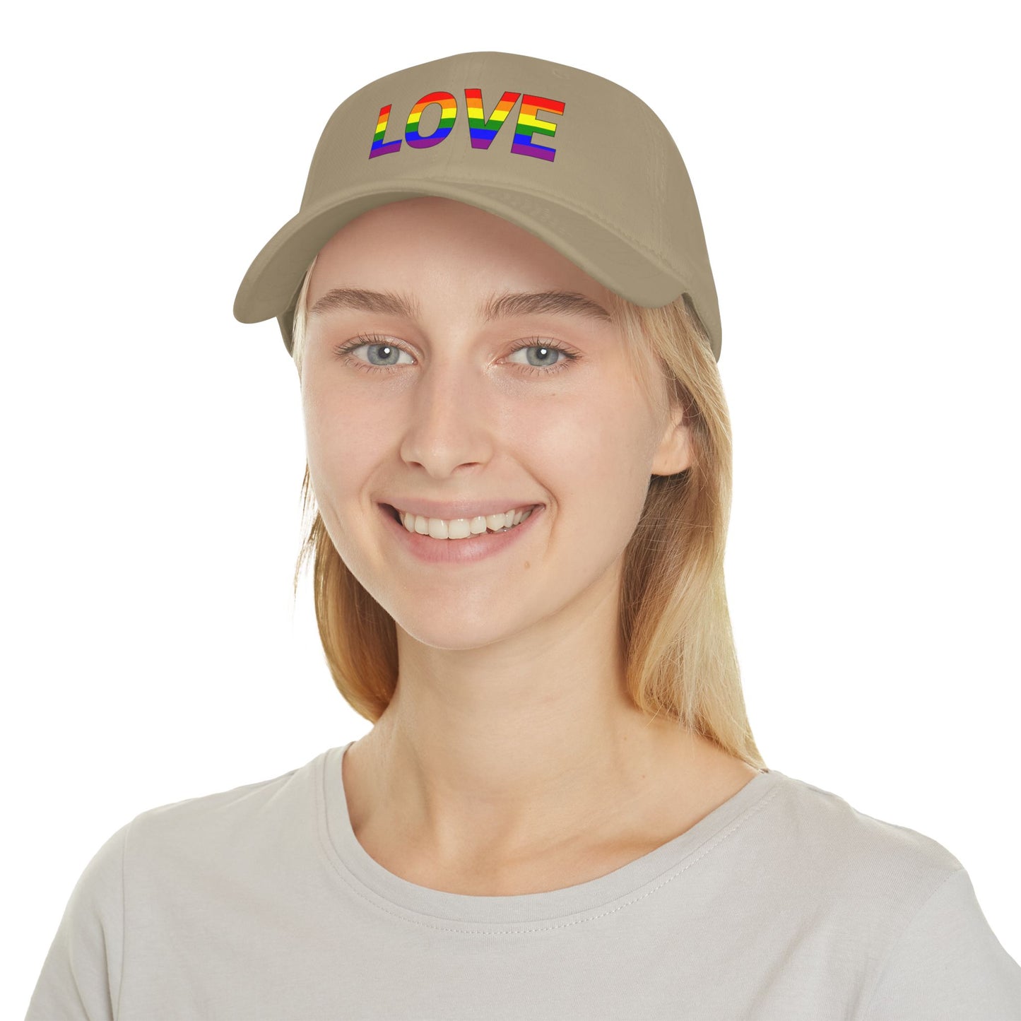 Love Rainbow Low Profile Baseball Cap - Pride Accessories for Inclusivity