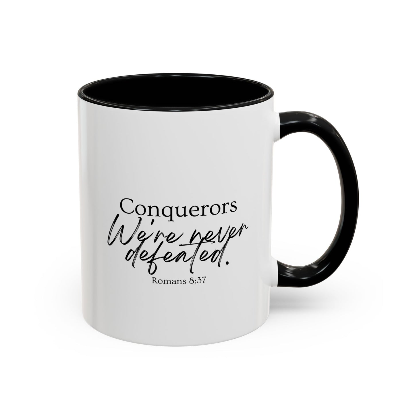 Conquerors Black Accent Coffee Mug, 11oz