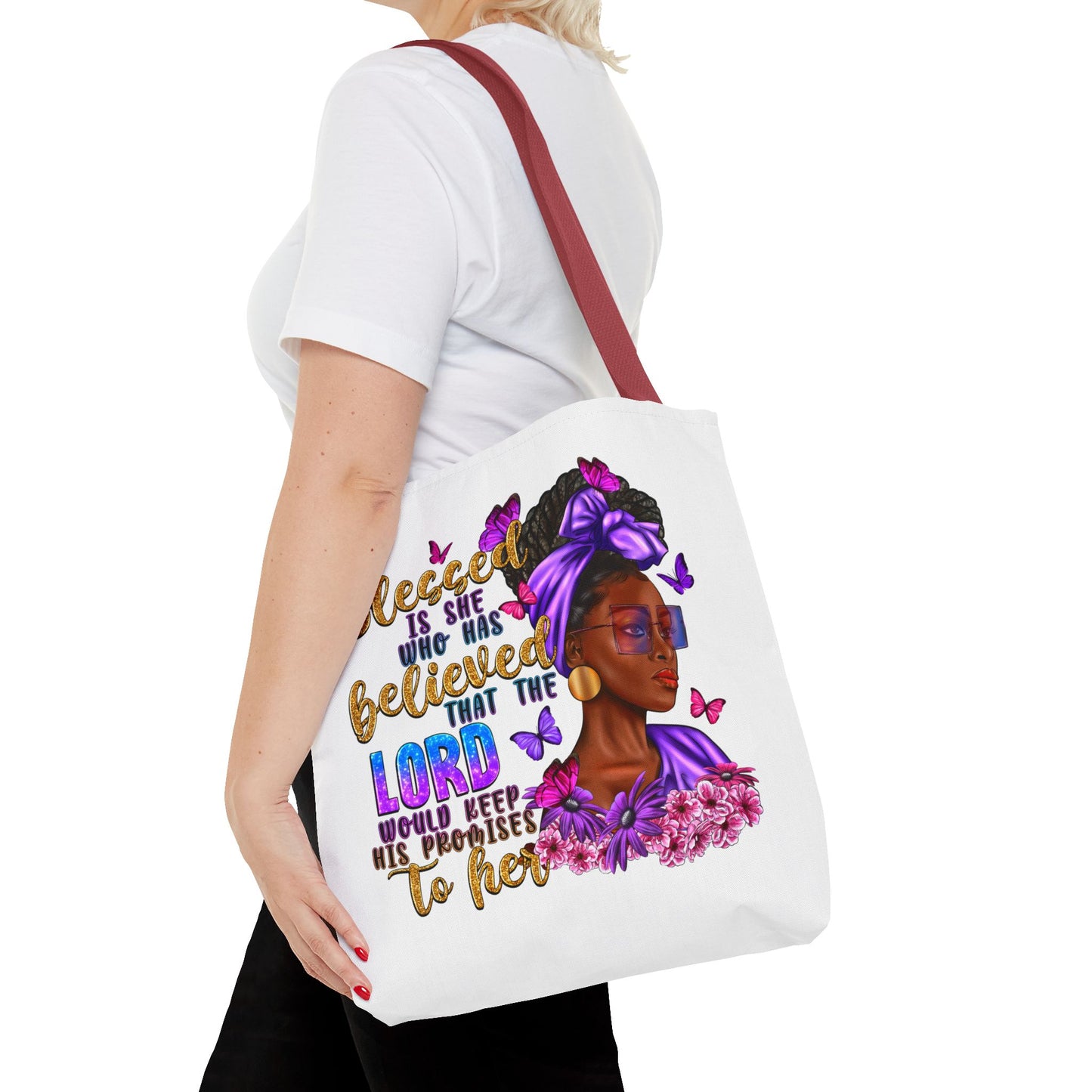 Blessed is She Tote Bag (AOP)