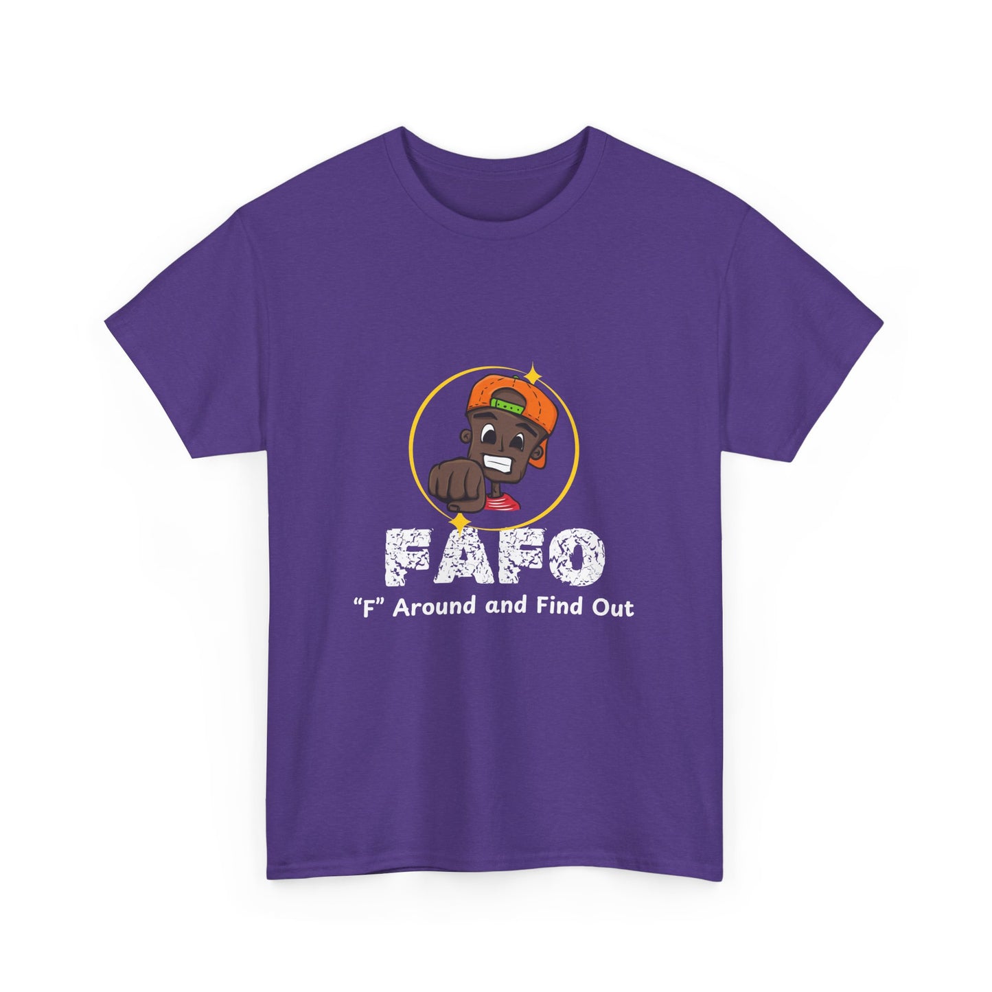 Unisex Heavy Cotton Tee - 'F' Around and Find Out Graphic Tee