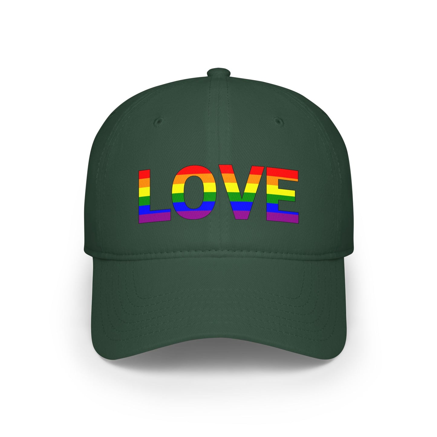 Love Rainbow Low Profile Baseball Cap - Pride Accessories for Inclusivity