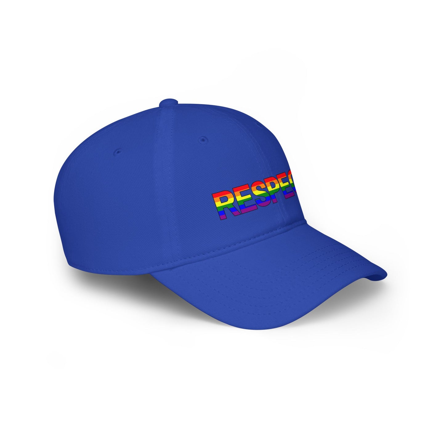 Respect Rainbow Low Profile Baseball Cap - Pride Accessories for Inclusivity