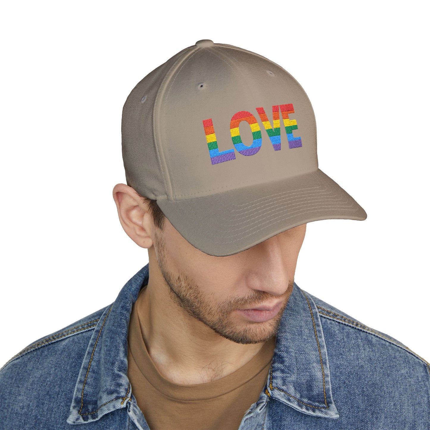 Embroidered 'LOVE' Rainbow Cap - Perfect for Pride and Summer Events
