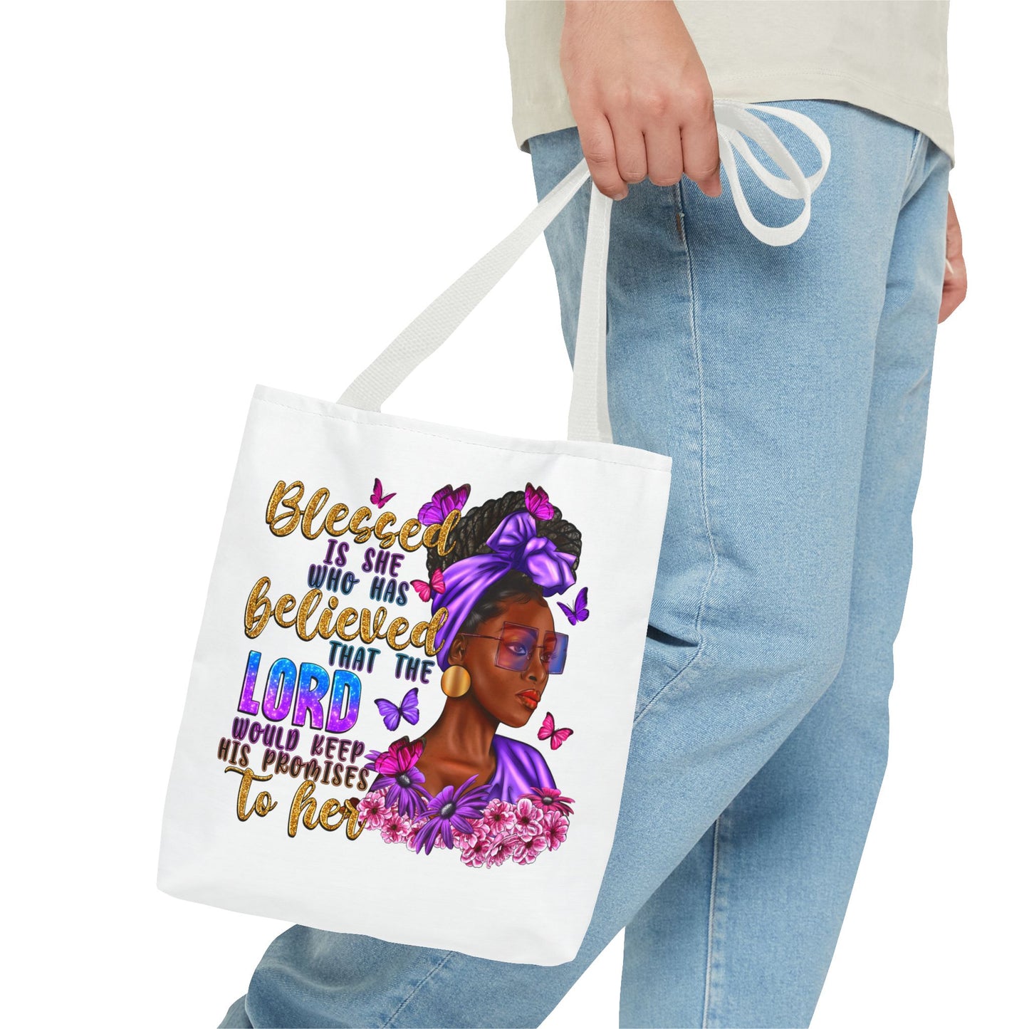 Blessed is She Tote Bag (AOP)