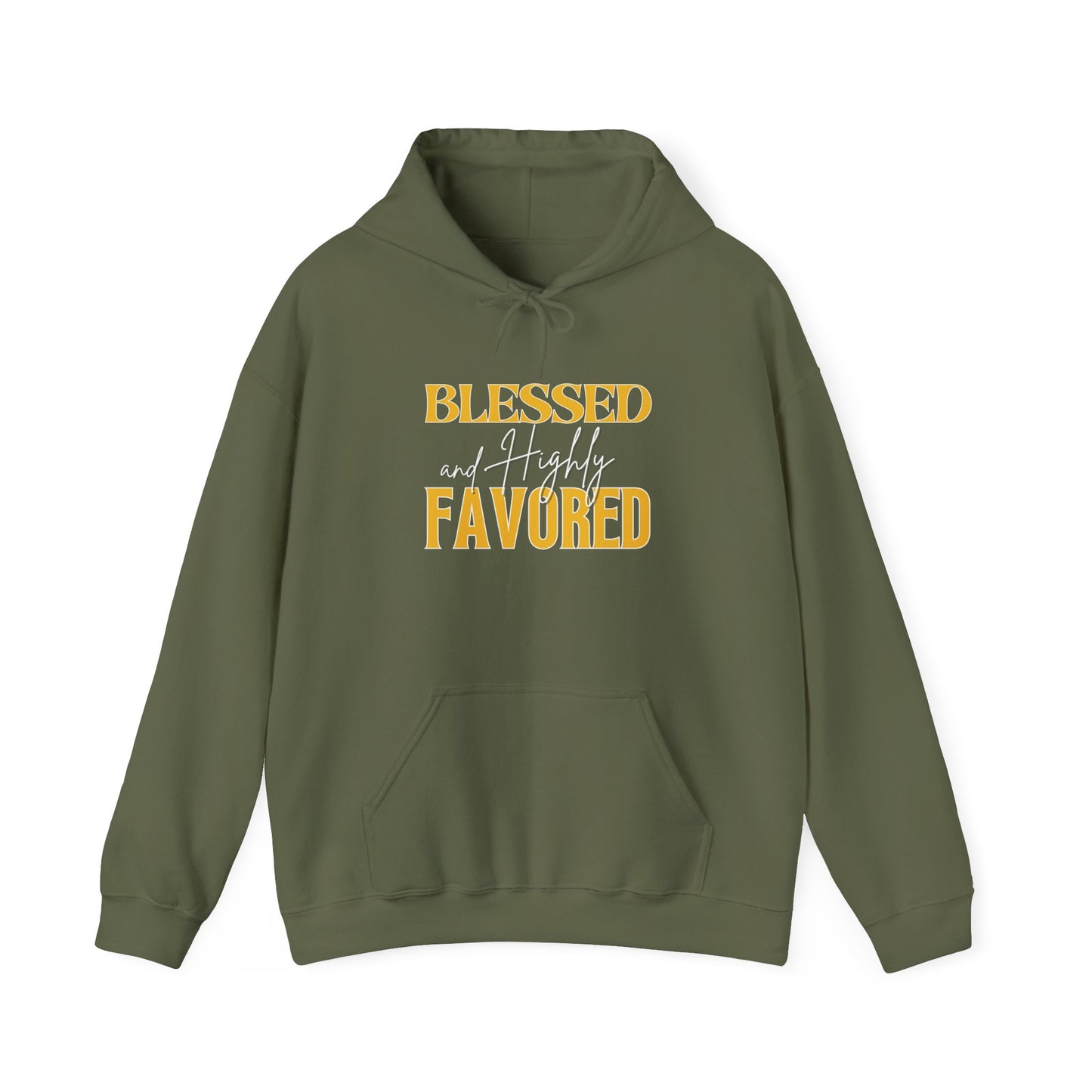 Blessed and Highly Favored Unisex Heavy Blend™ Hooded Sweatshirt