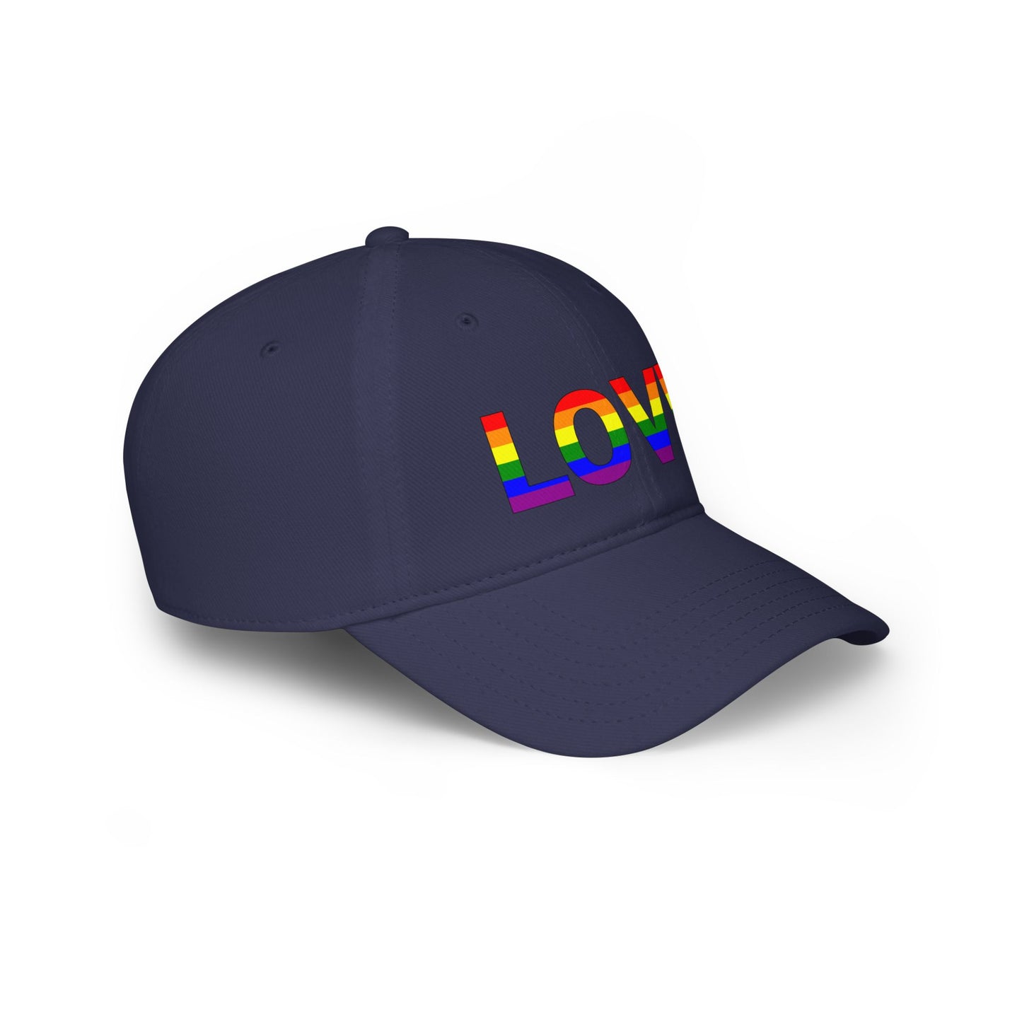 Love Rainbow Low Profile Baseball Cap - Pride Accessories for Inclusivity