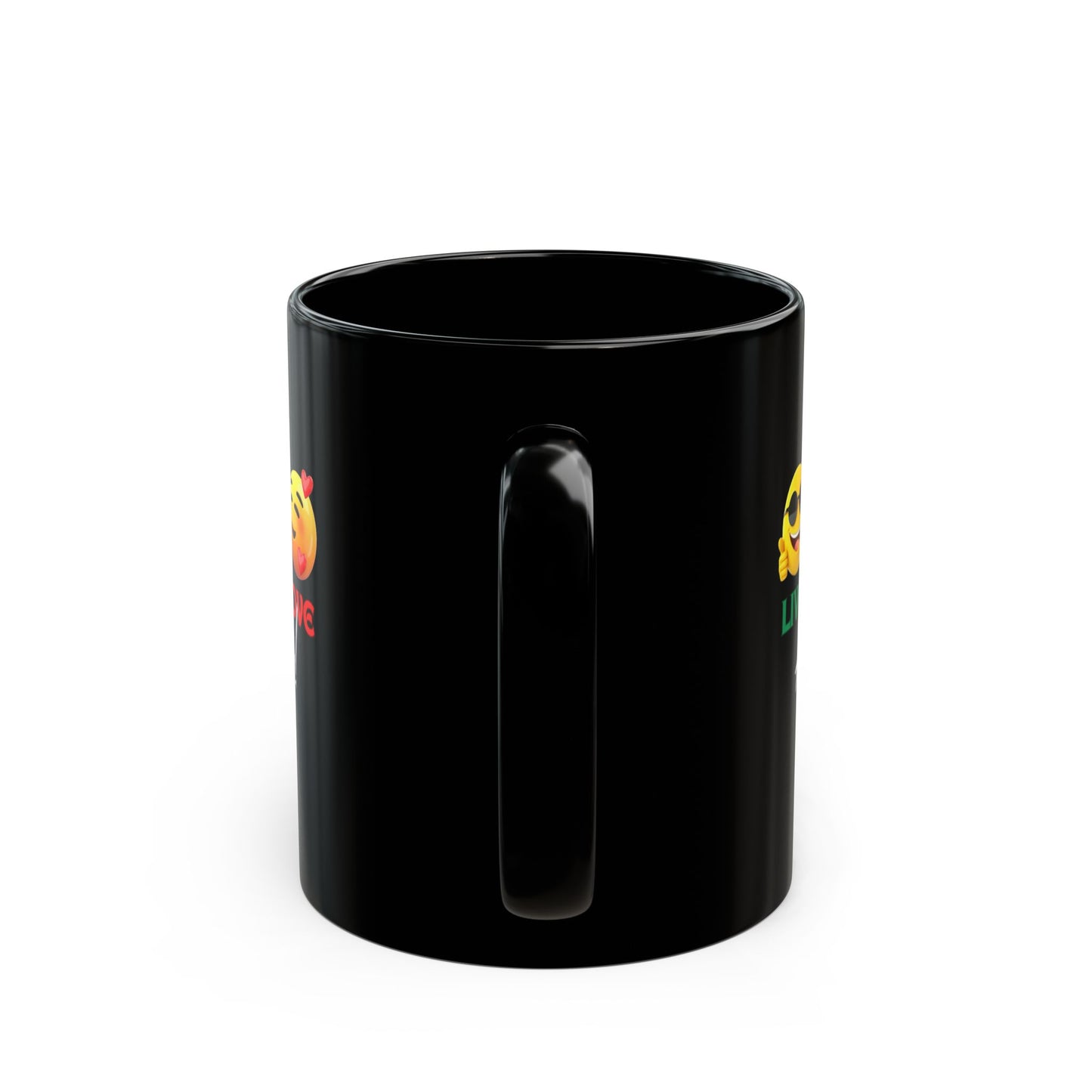 Live, Laugh, Love Black Mug (11oz, 15oz)