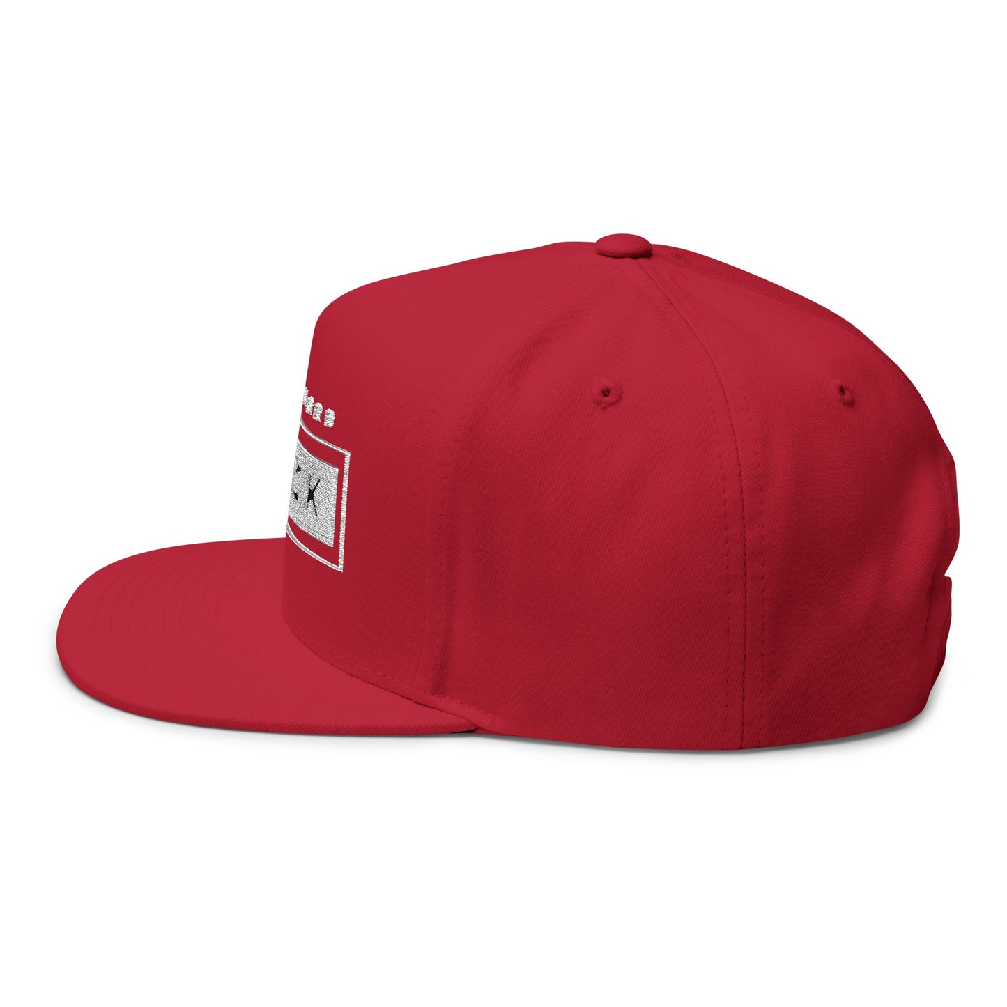 Stylish Flat Bill Cap - 'Code Word BLACK' Embroidered Snapback