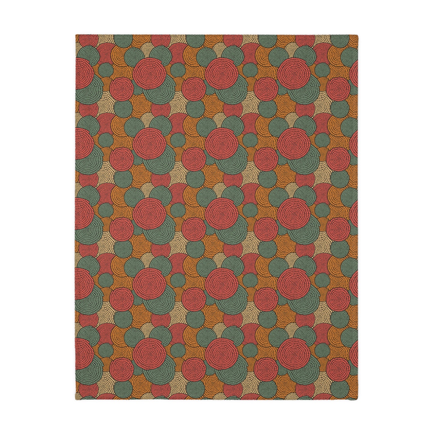 African Tribal Pattern Velveteen Microfiber Blanket (Two-sided print)