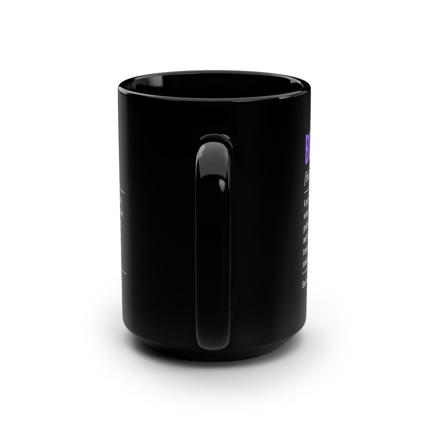 Boss Lady Black Mug (Personalizable), 15oz