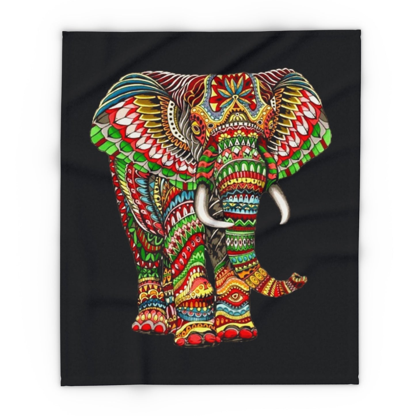 Mosaic Elephant Arctic Fleece Blanket