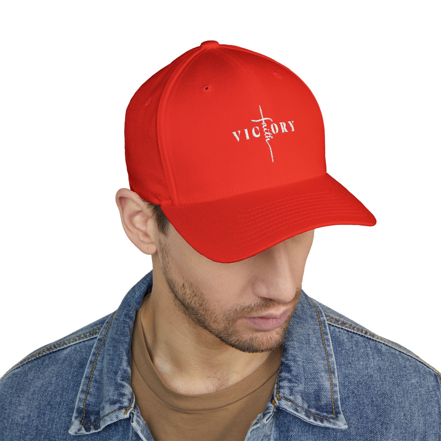 Victory Embroidered Closed-Back Cap - Stylish Baseball Hat for Inspirational Living