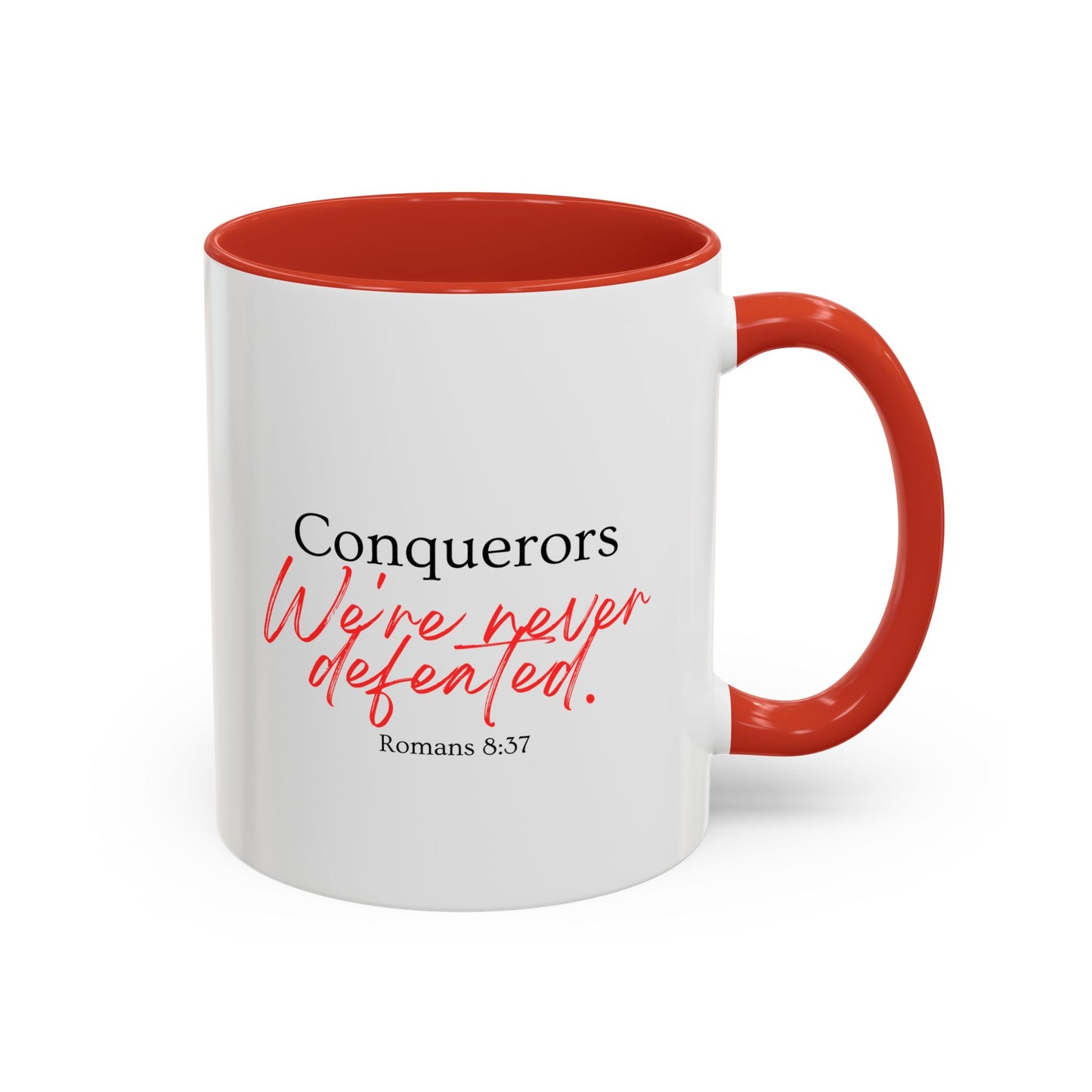Conquerors Red Accent Coffee Mug, 11oz