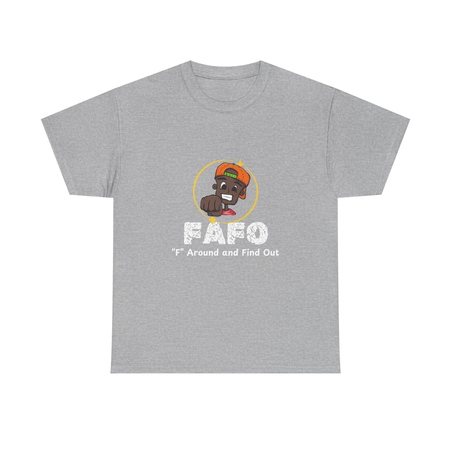 Unisex Heavy Cotton Tee - 'F' Around and Find Out Graphic Tee