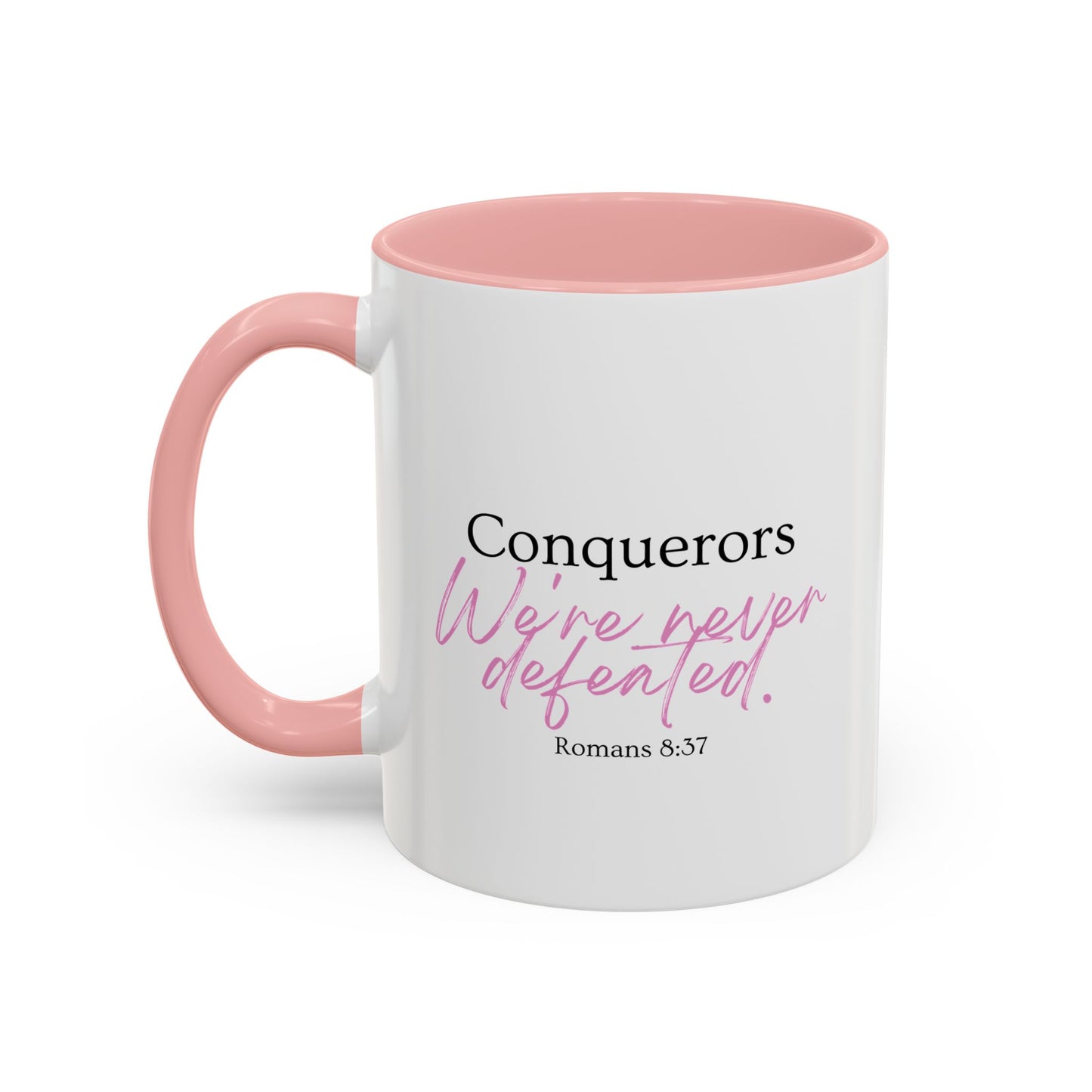 Conquerors Pink Accent Coffee Mug, 11oz