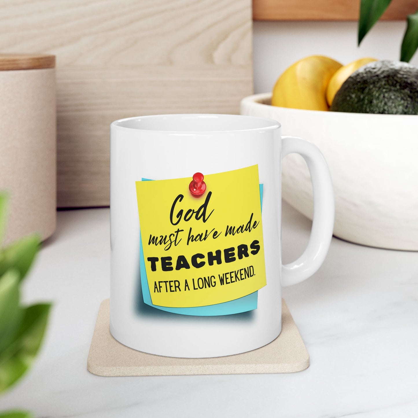 God Made Teachers Ceramic Mug, 11oz