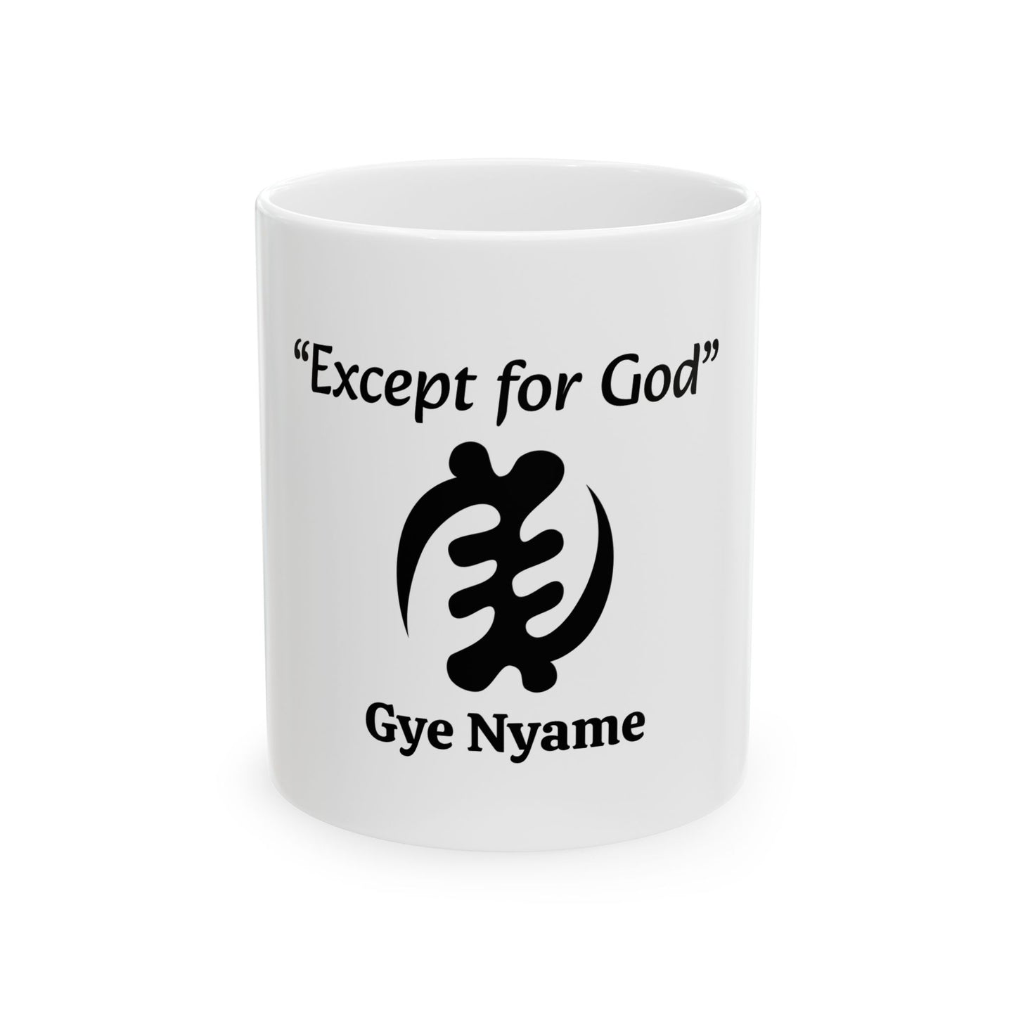 Gye Nyame Ceramic Mug, 11oz