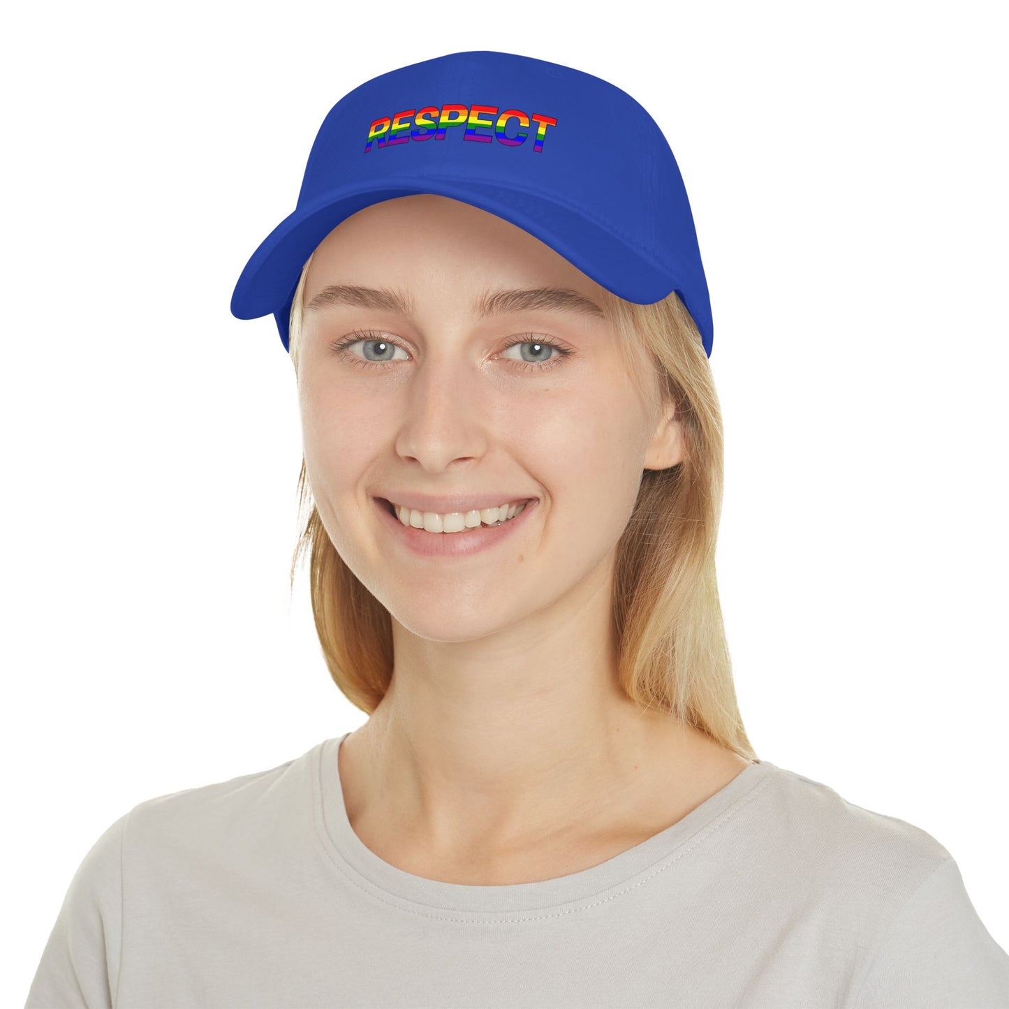 Respect Rainbow Low Profile Baseball Cap - Pride Accessories for Inclusivity