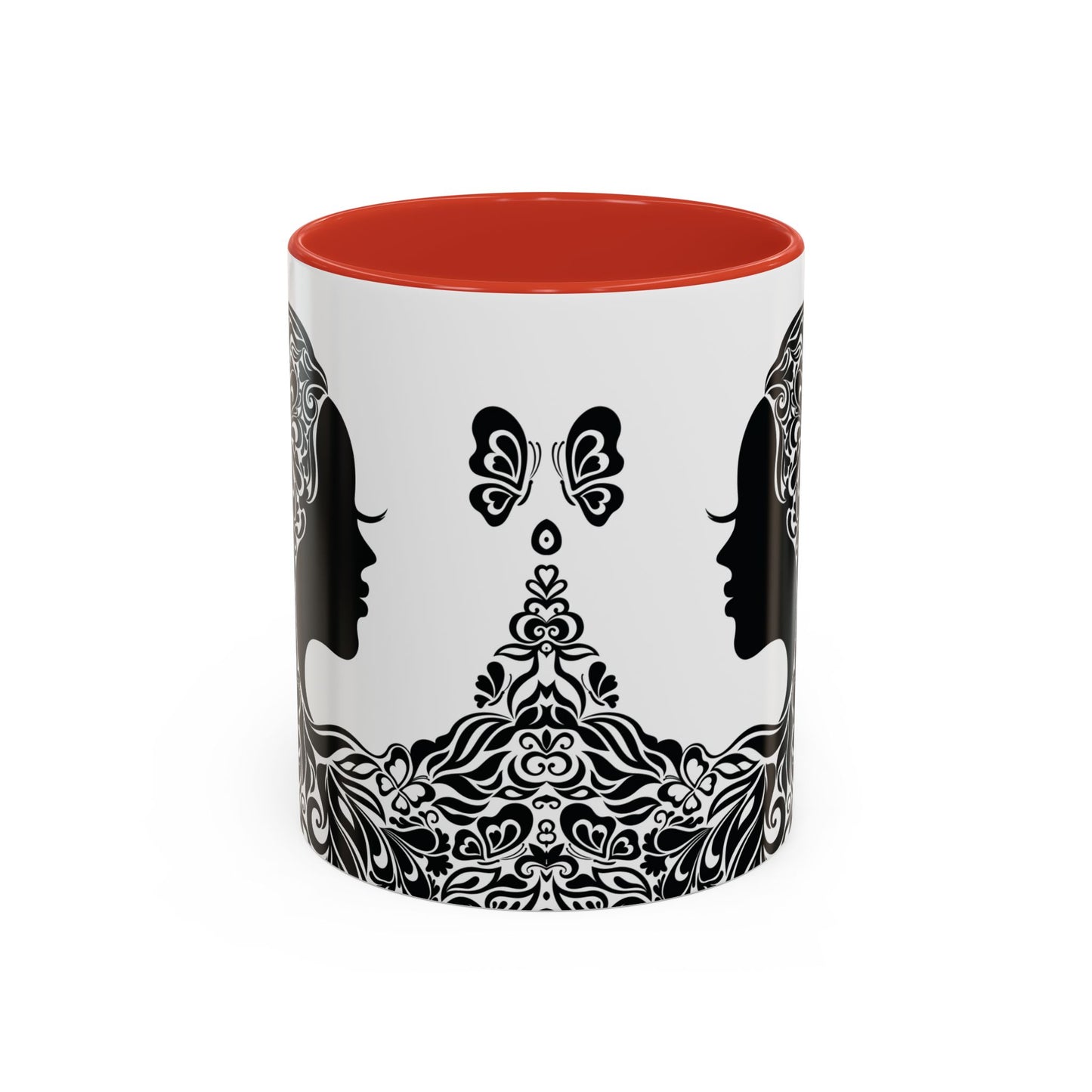 Black Butterfly Accent Coffee Mug, 11oz