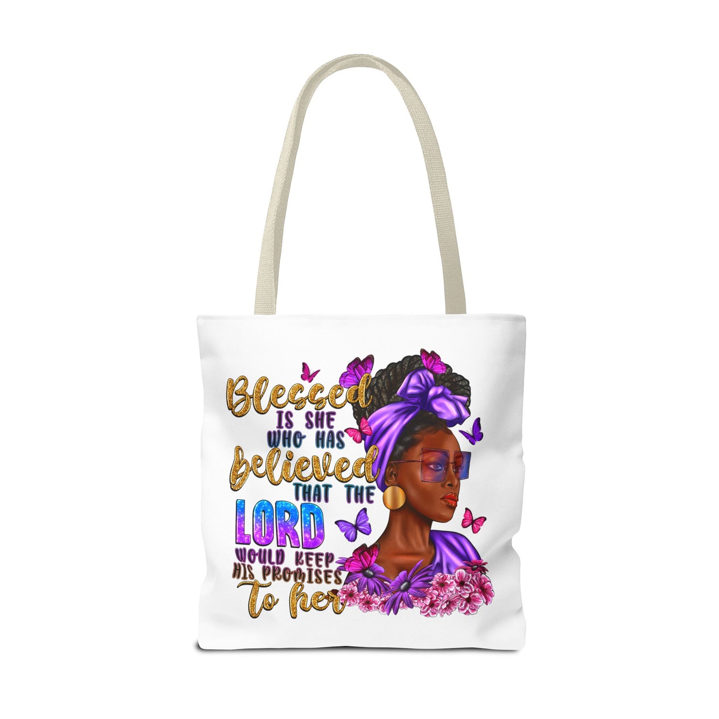 Blessed is She Tote Bag (AOP)