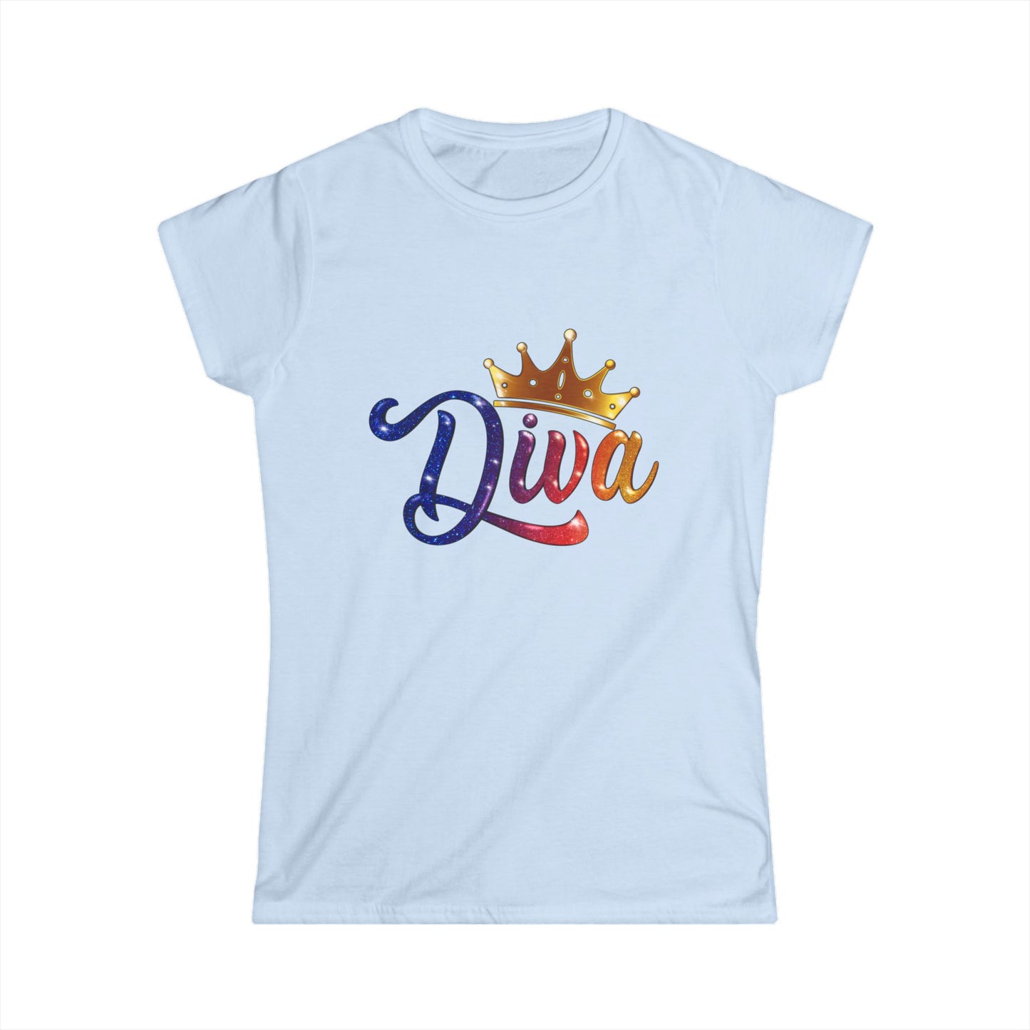 Diva Crown Women's Softstyle Tee - Stylish and Comfy Shirt for Confident Women