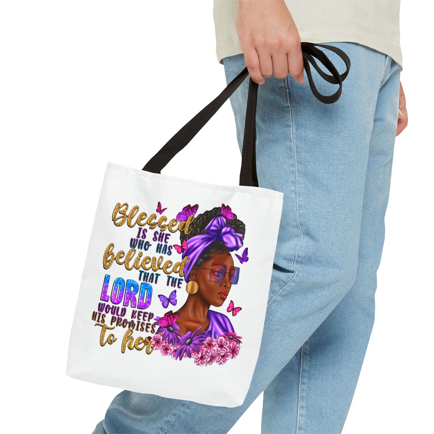 Blessed is She Tote Bag (AOP)