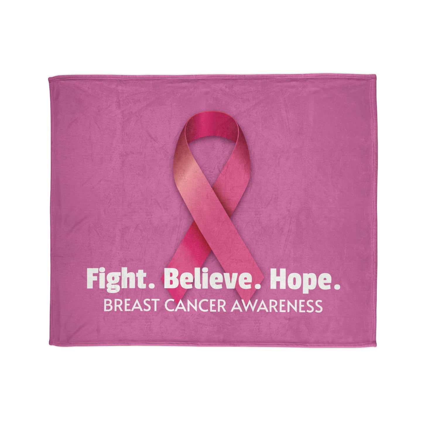 Breast Cancer Awareness Soft Polyester Blanket