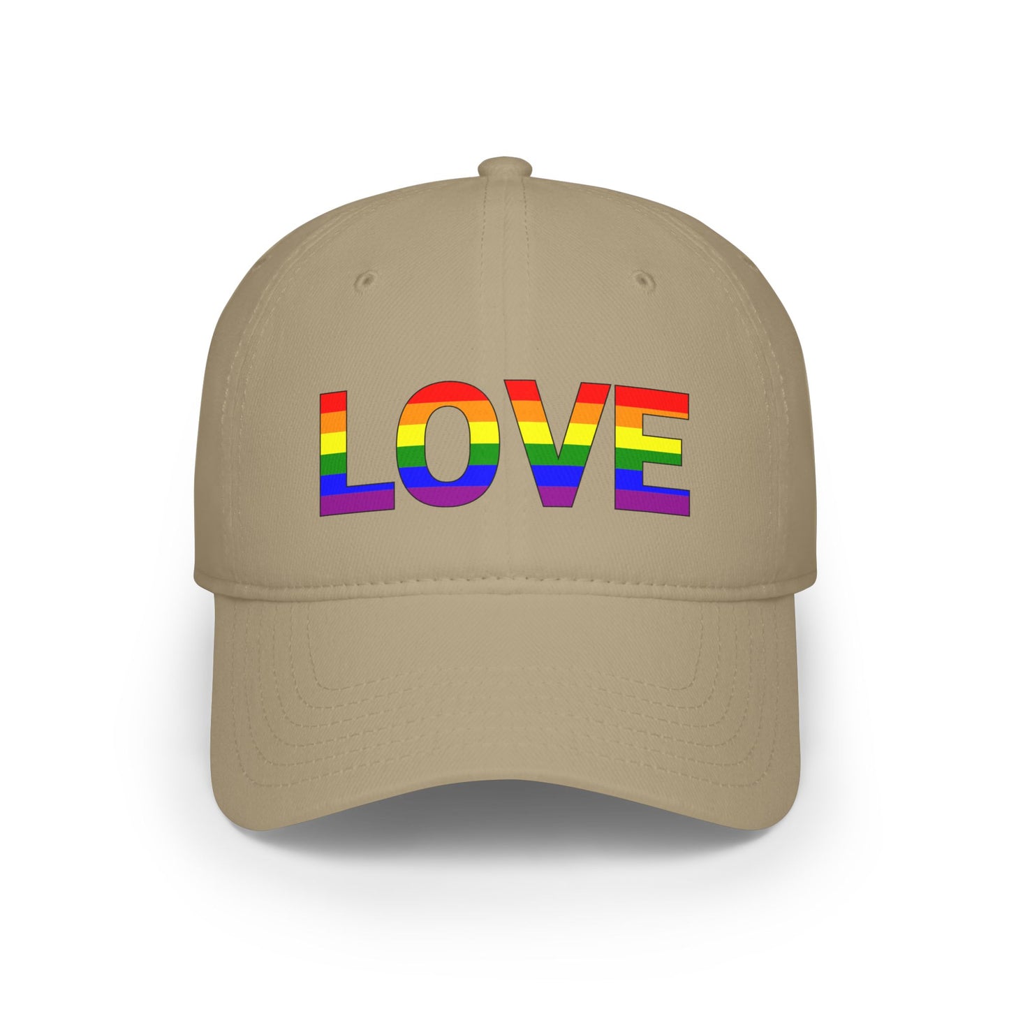 Love Rainbow Low Profile Baseball Cap - Pride Accessories for Inclusivity