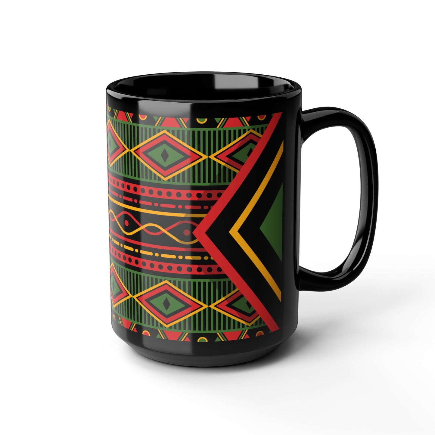 Kente Print Black Mug (11oz, 15oz)