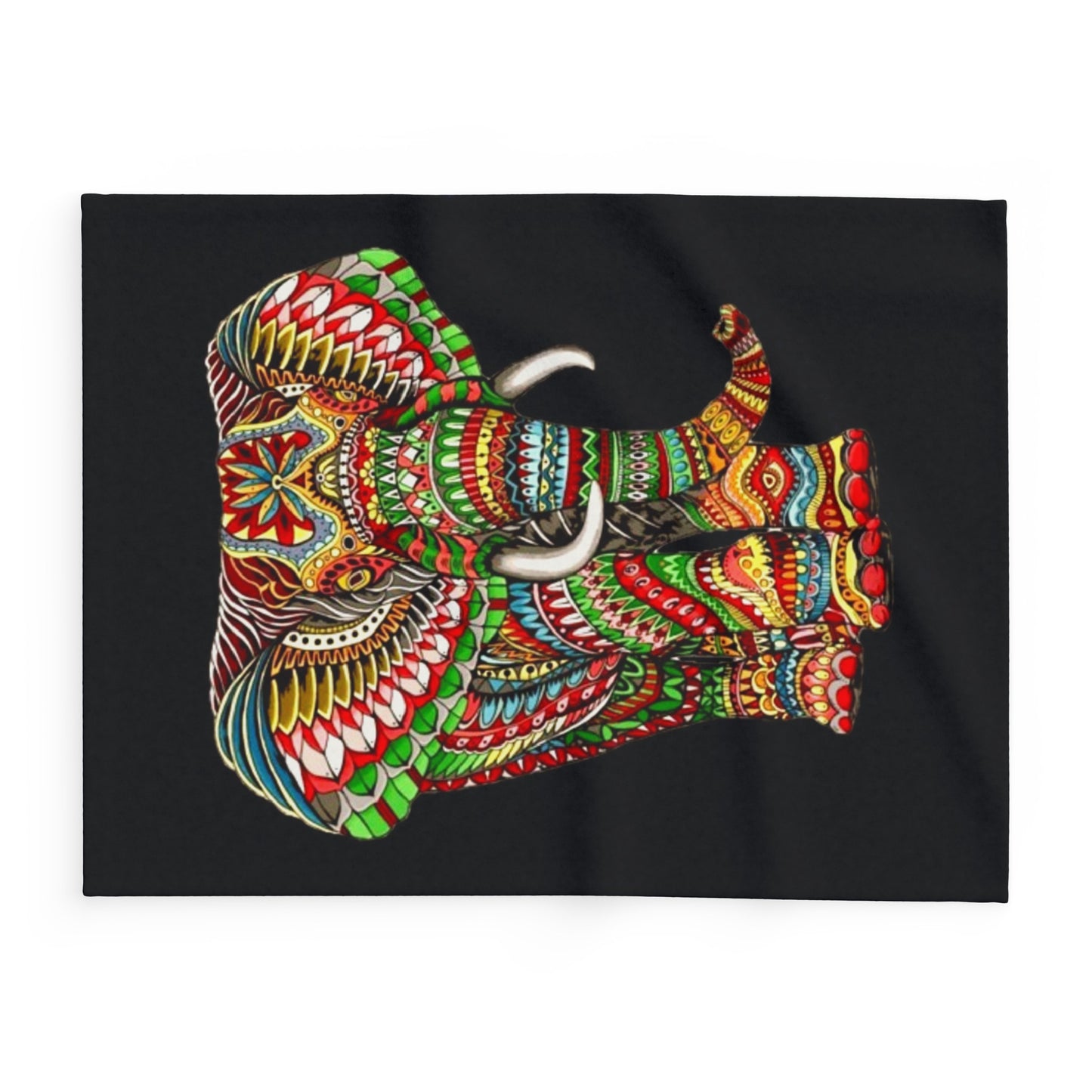 Mosaic Elephant Arctic Fleece Blanket