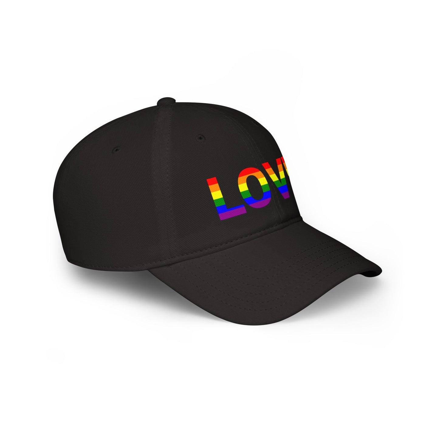 Love Rainbow Low Profile Baseball Cap - Pride Accessories for Inclusivity