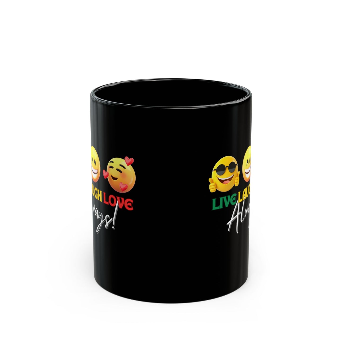 Live, Laugh, Love Black Mug (11oz, 15oz)