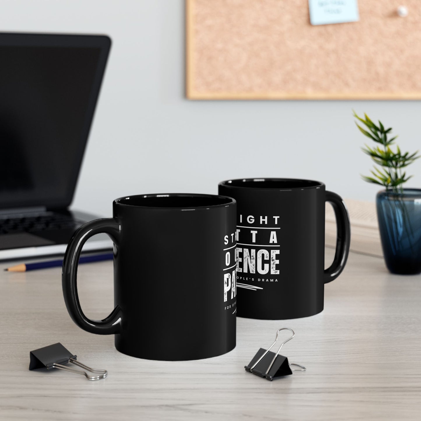 Outta Patience Black Mug (11oz, 15oz)