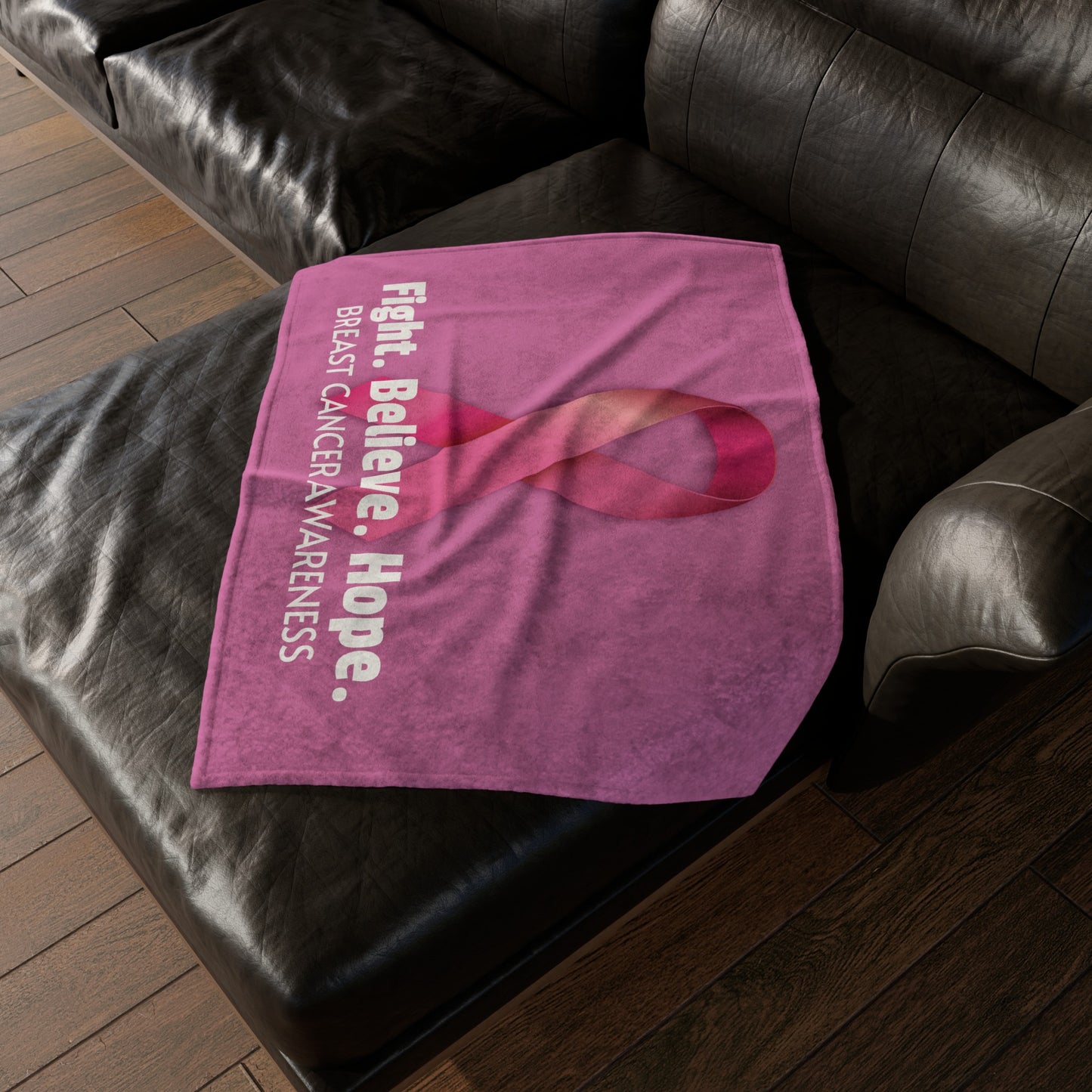 Breast Cancer Awareness Soft Polyester Blanket