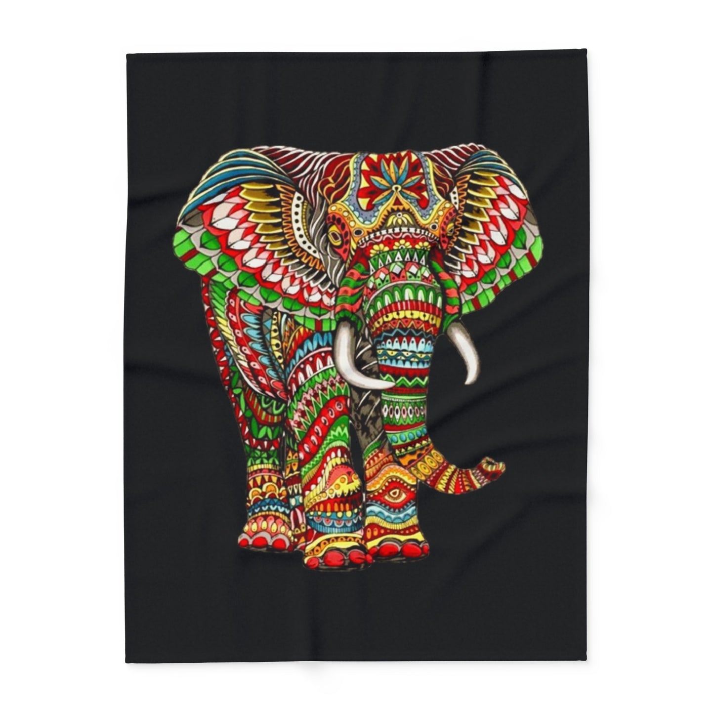Mosaic Elephant Arctic Fleece Blanket