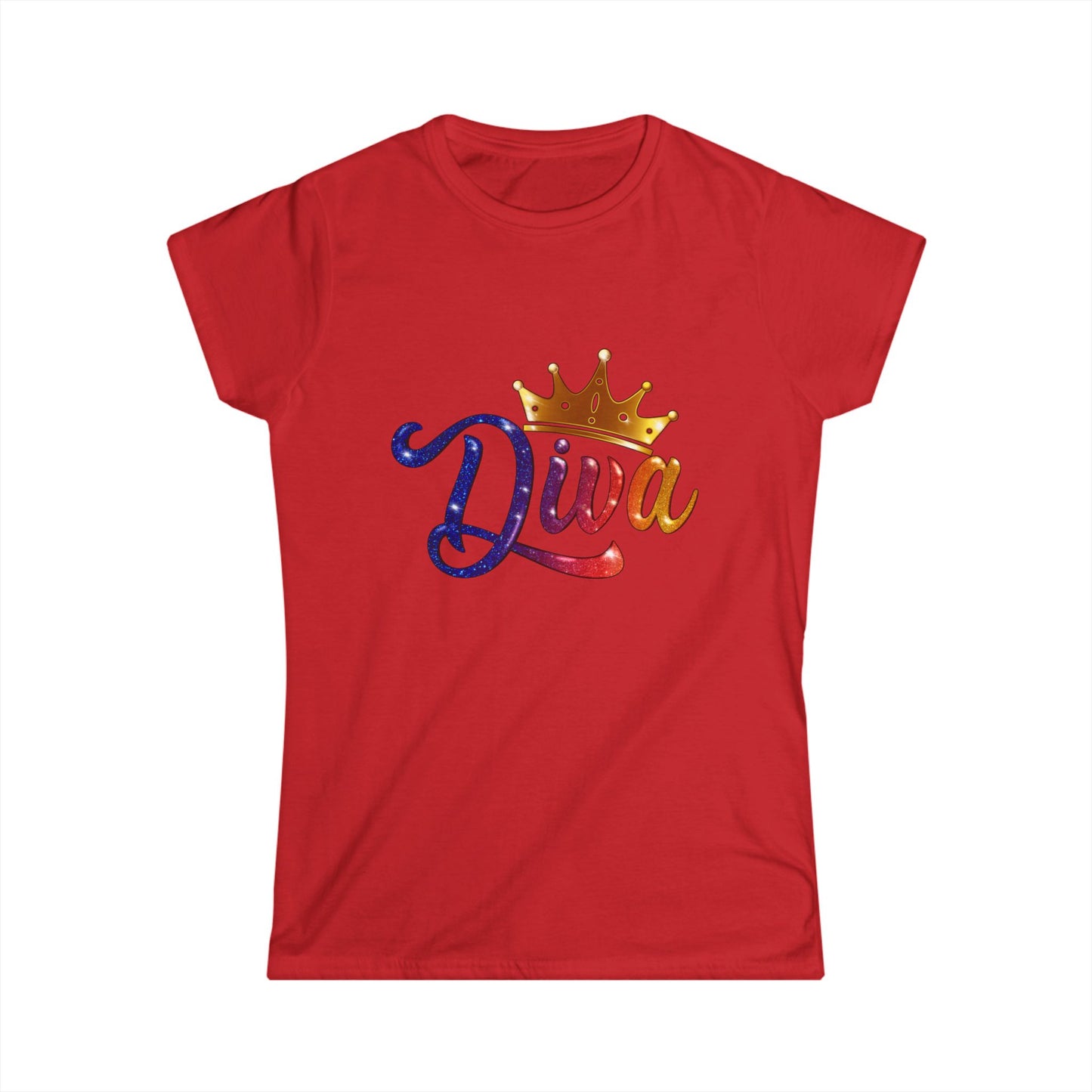 Diva Crown Women's Softstyle Tee - Stylish and Comfy Shirt for Confident Women