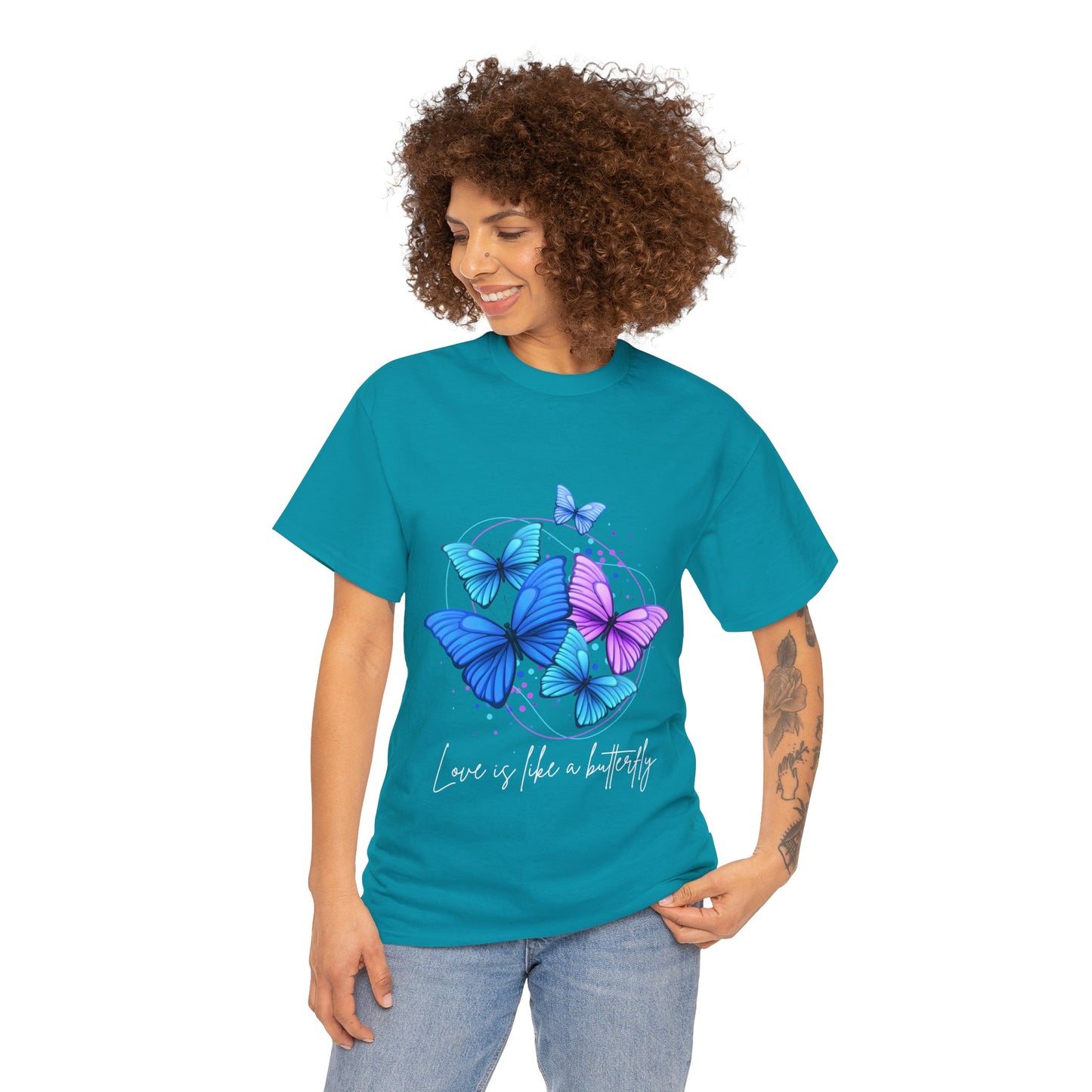 Love is Like a Butterfly Unisex Heavy Cotton Tee