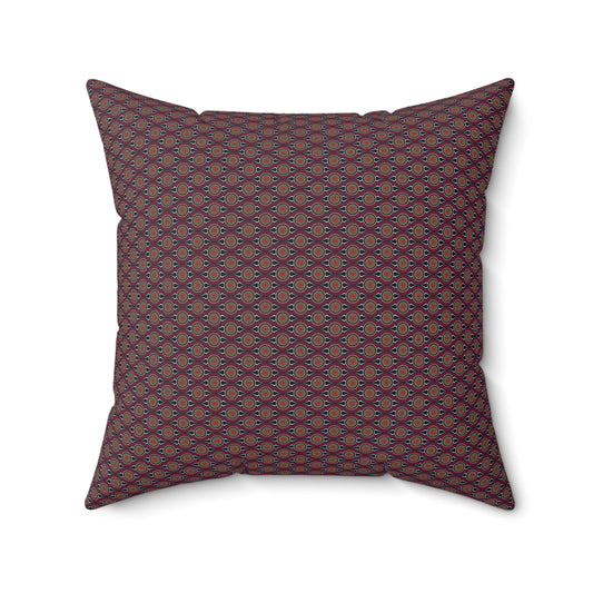 African Print Faux Suede Square Pillow