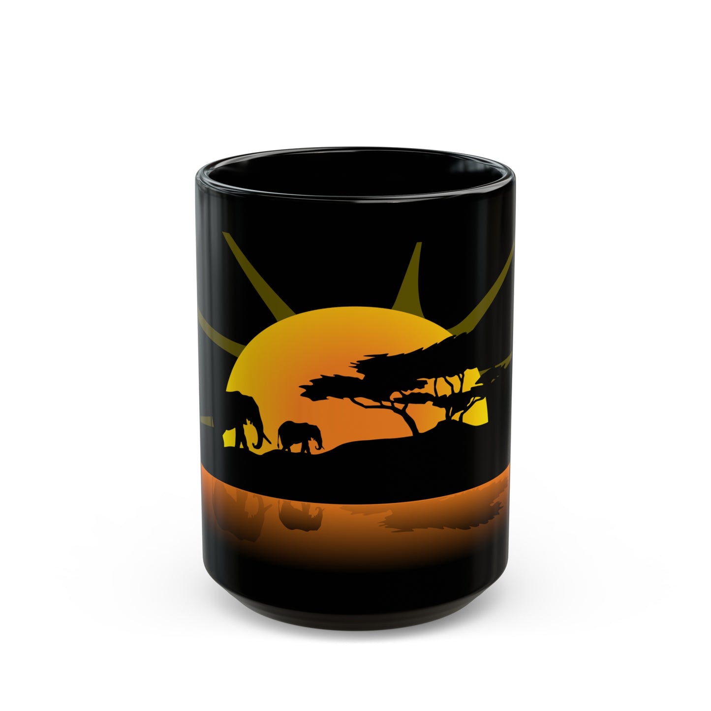 African Sunset Black Mug (11oz, 15oz)