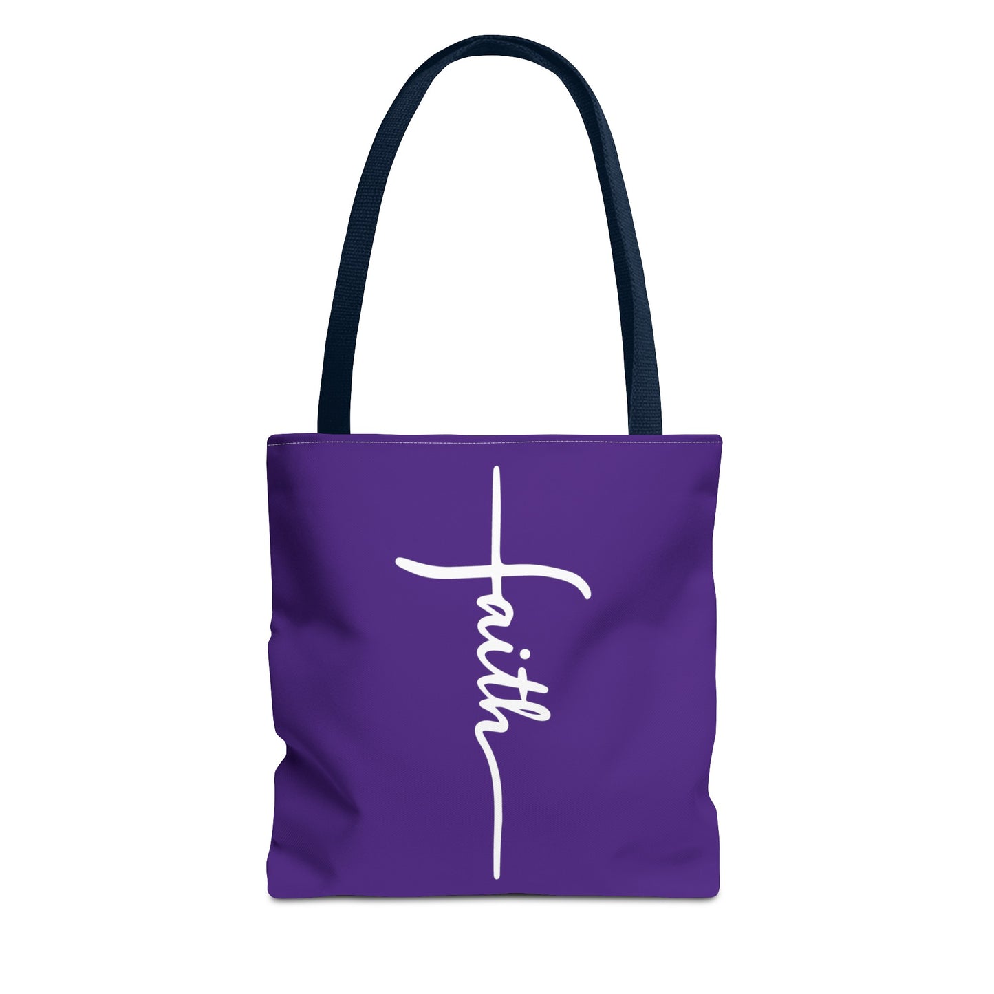 Faith Cross (Purple) Tote Bag (AOP)