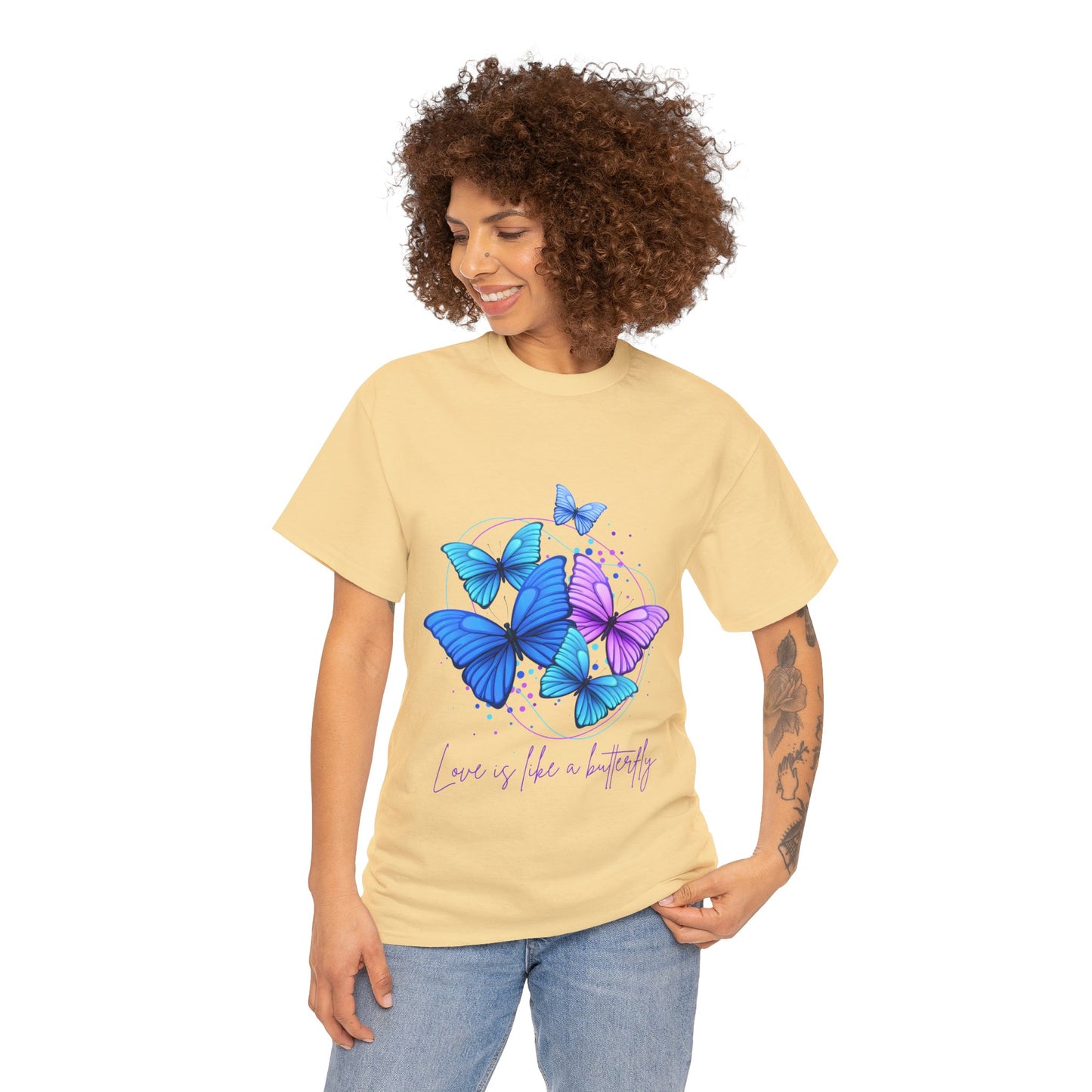 Love is Like a Butterfly Unisex Heavy Cotton Tee