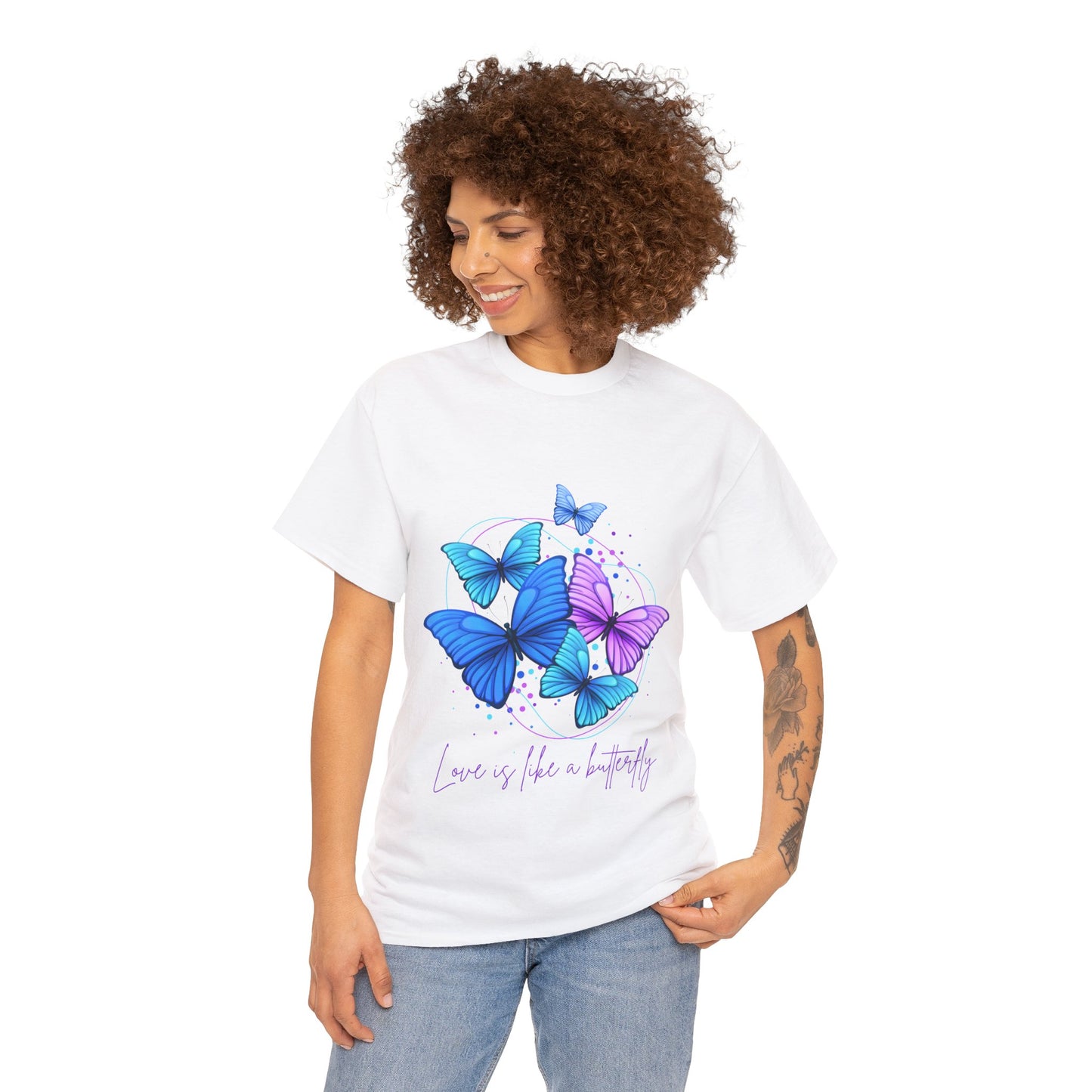Love is Like a Butterfly Unisex Heavy Cotton Tee