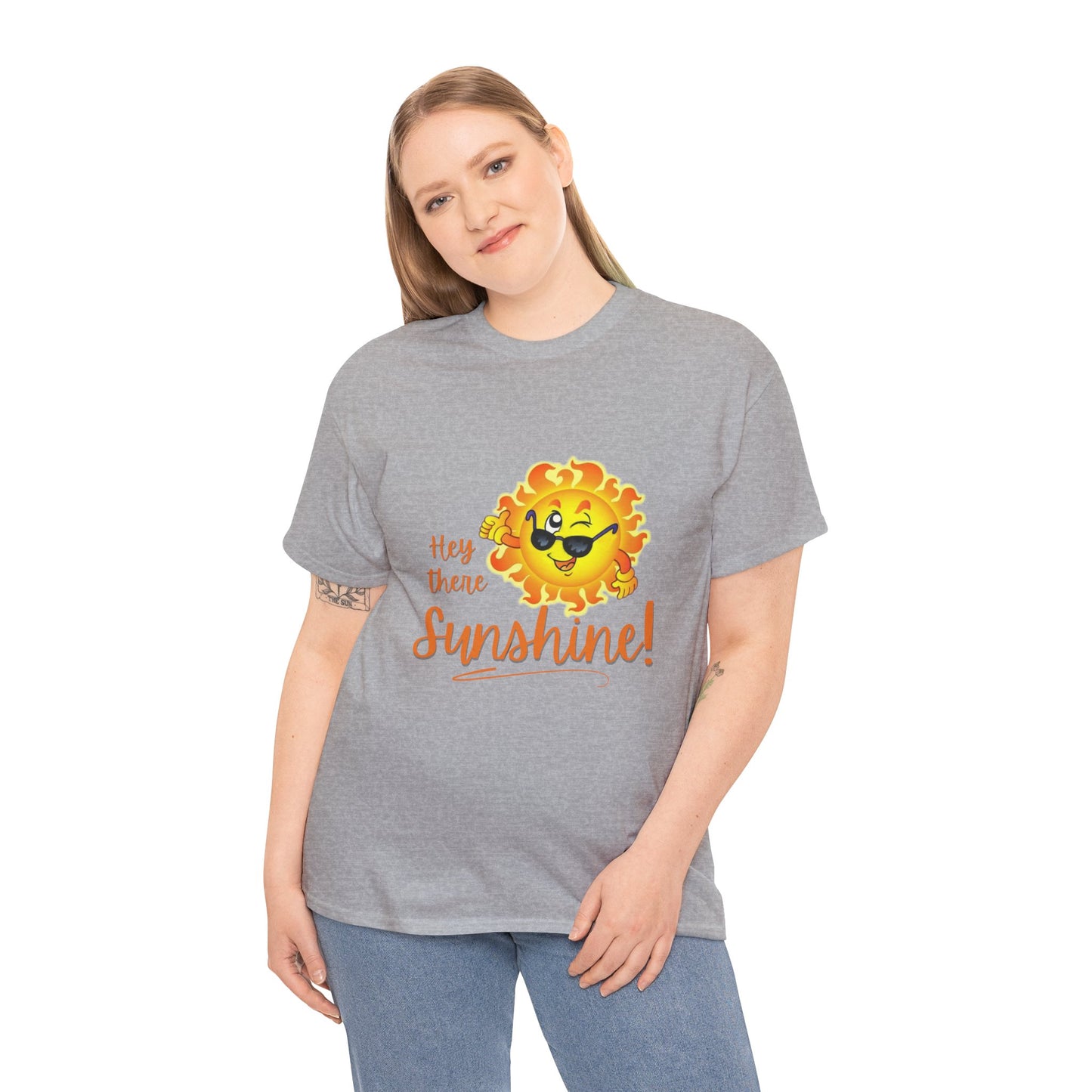 Hey Sunshine Unisex Heavy Cotton Tee