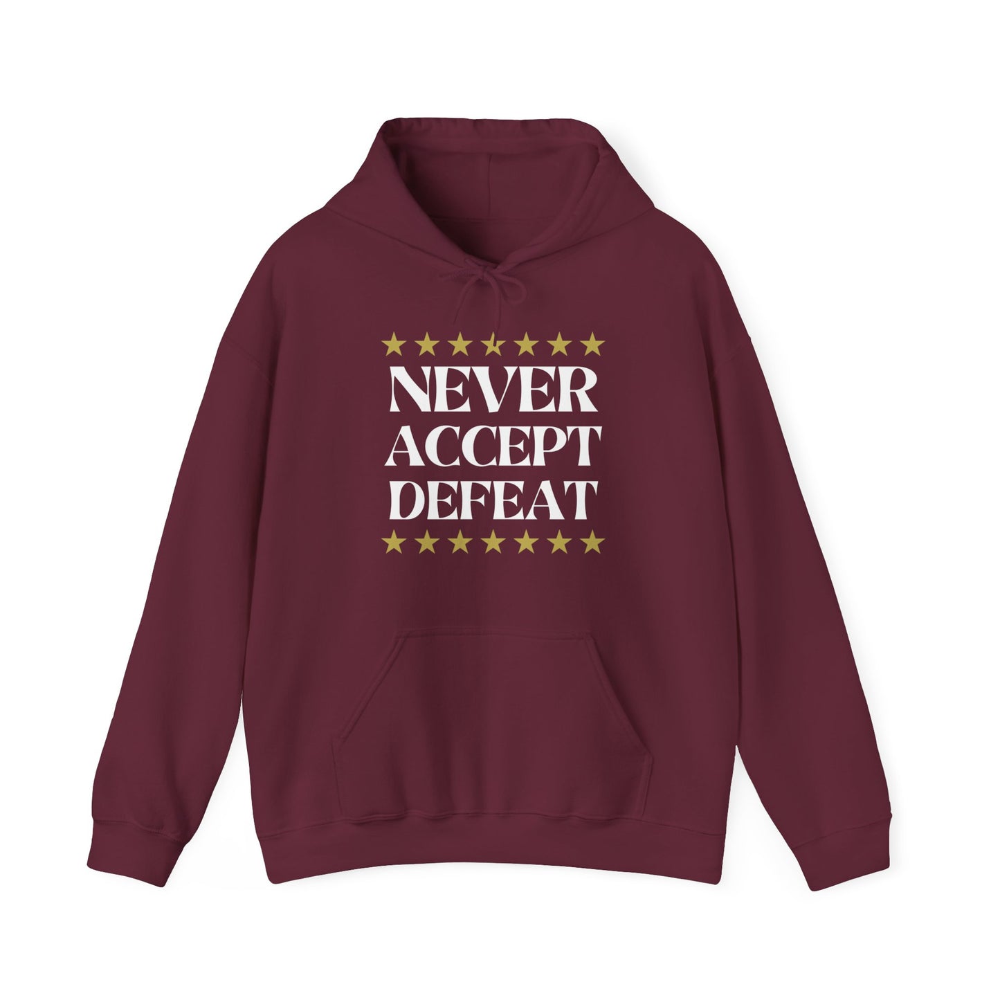 Never Accept Defeat Unisex Heavy Blend™ Hooded Sweatshirt